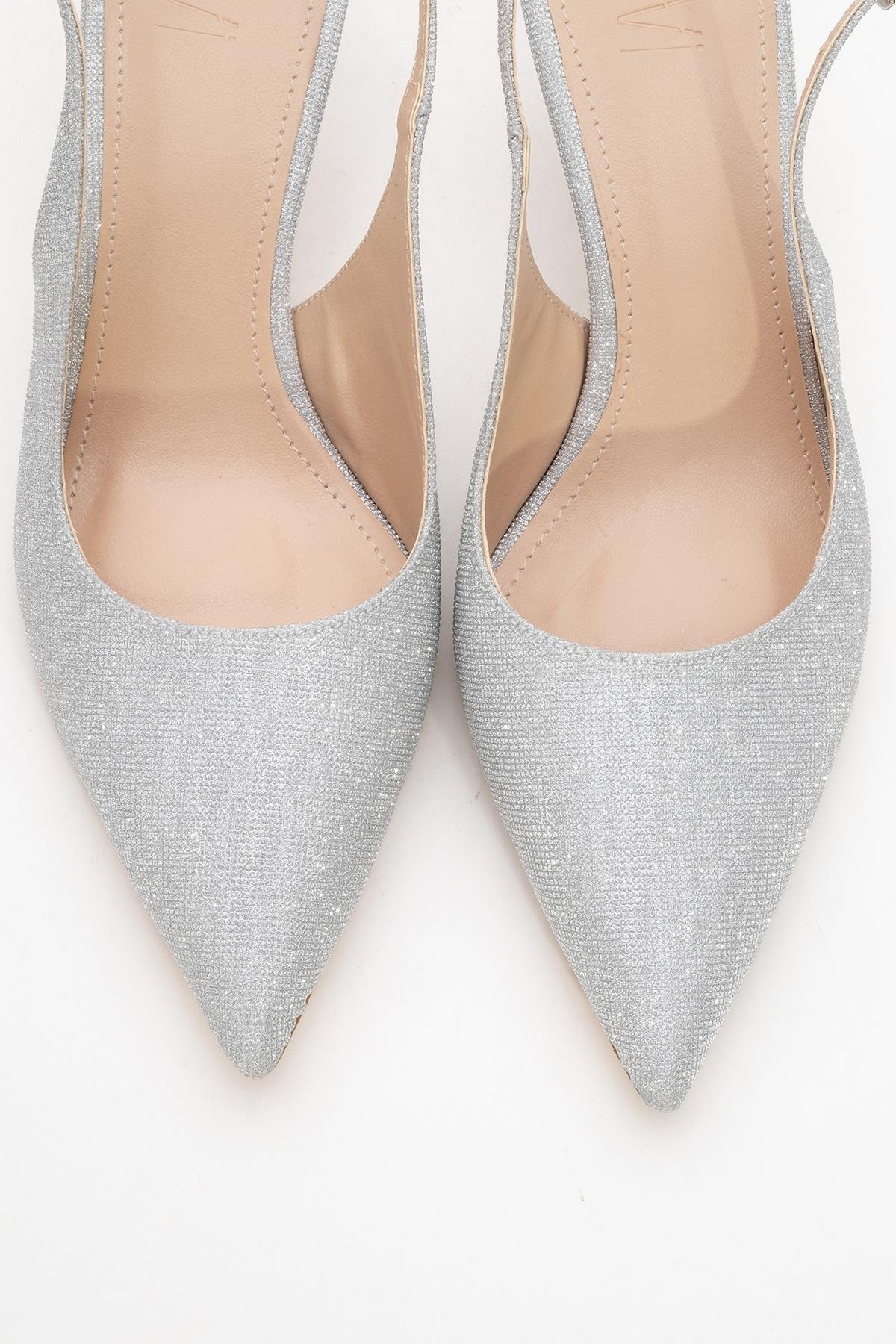 Caisa - Silver Glitter Stiletto Pump (Women)