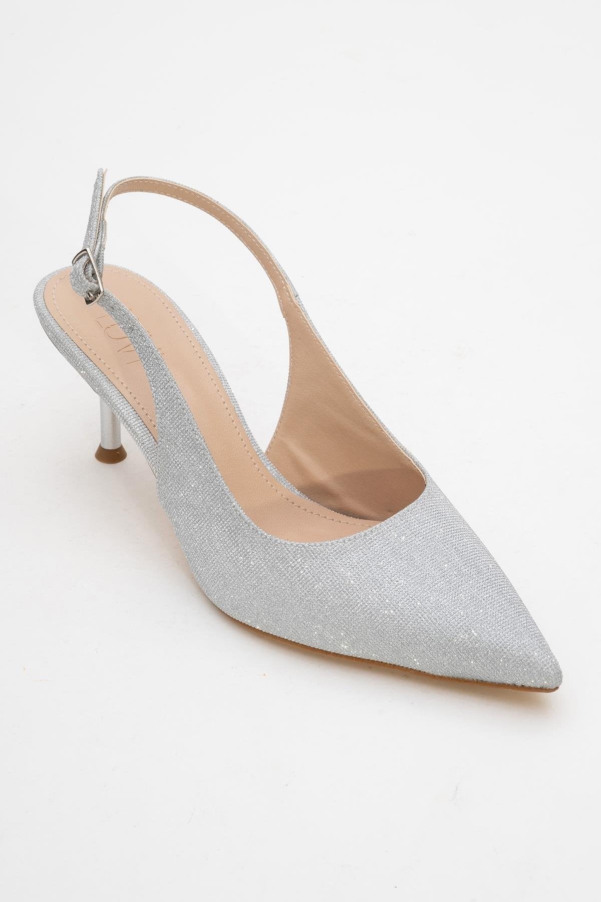 Caisa - Silver Glitter Stiletto Pump (Women)