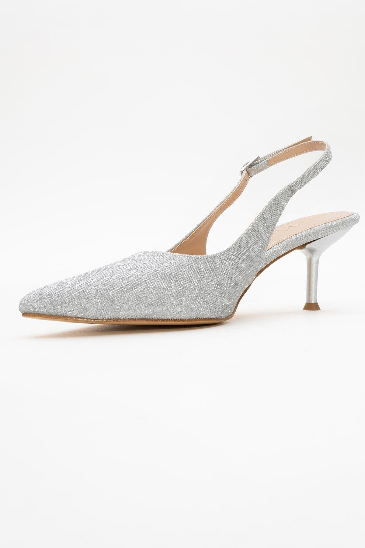 Caisa - Silver Glitter Stiletto Pump (Women)