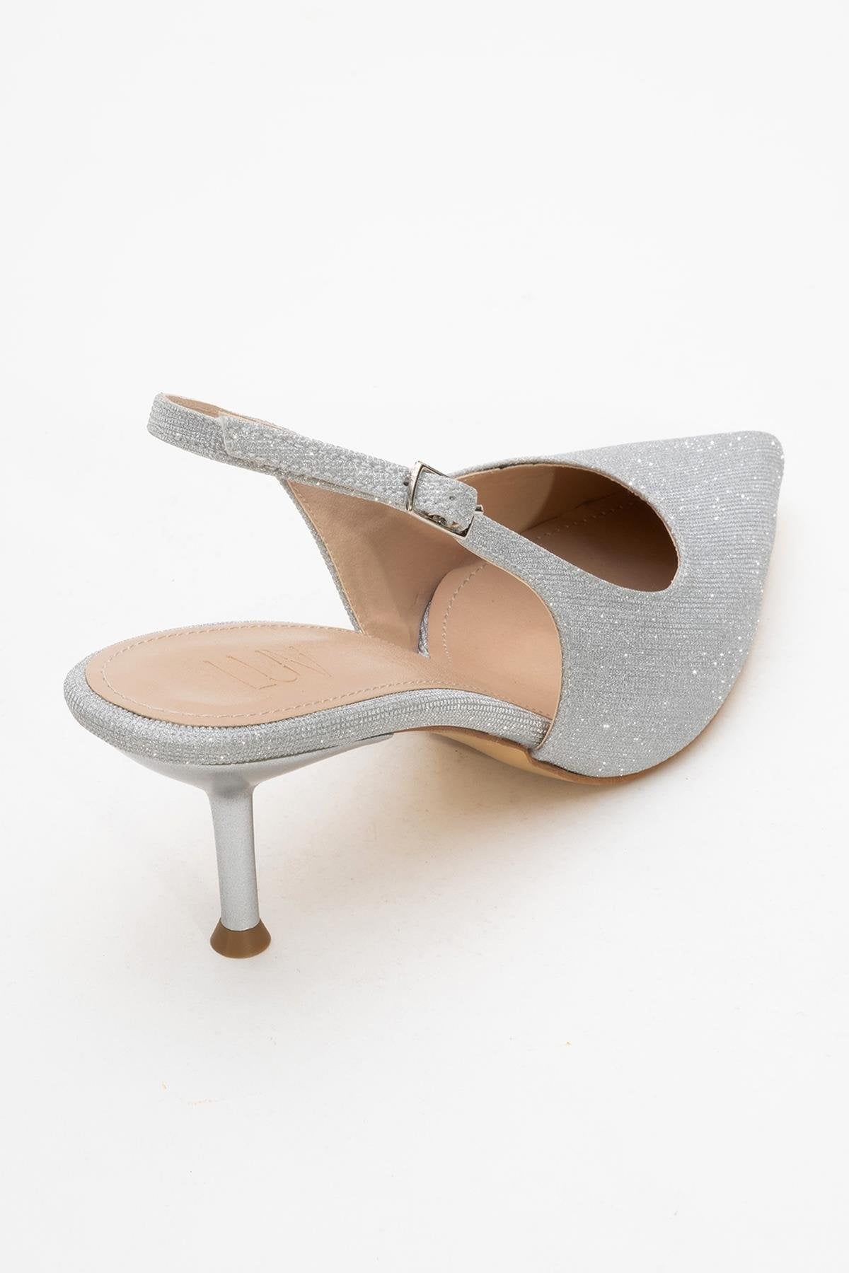 Caisa - Silver Glitter Stiletto Pump (Women)