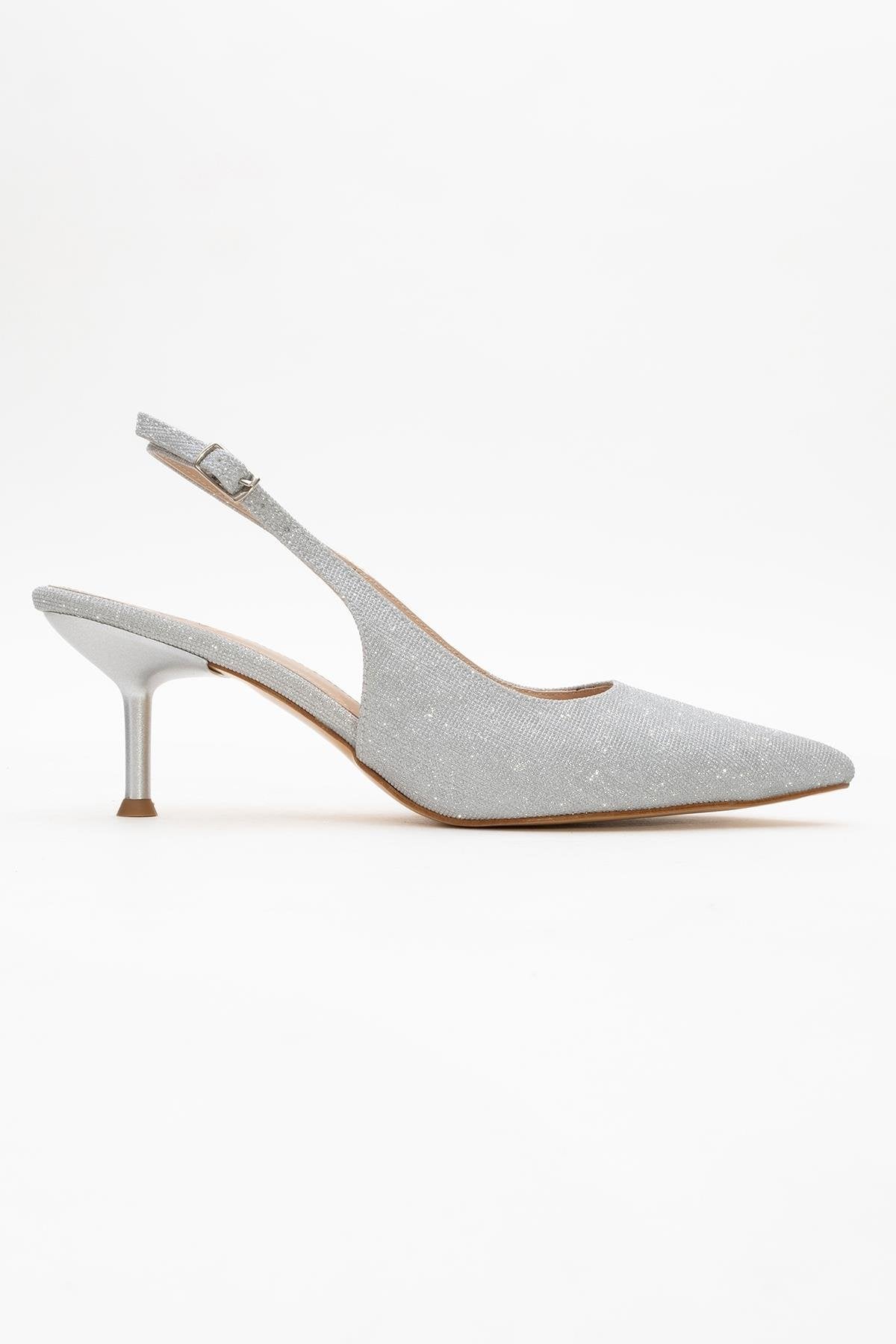 Caisa - Silver Glitter Stiletto Pump (Women)
