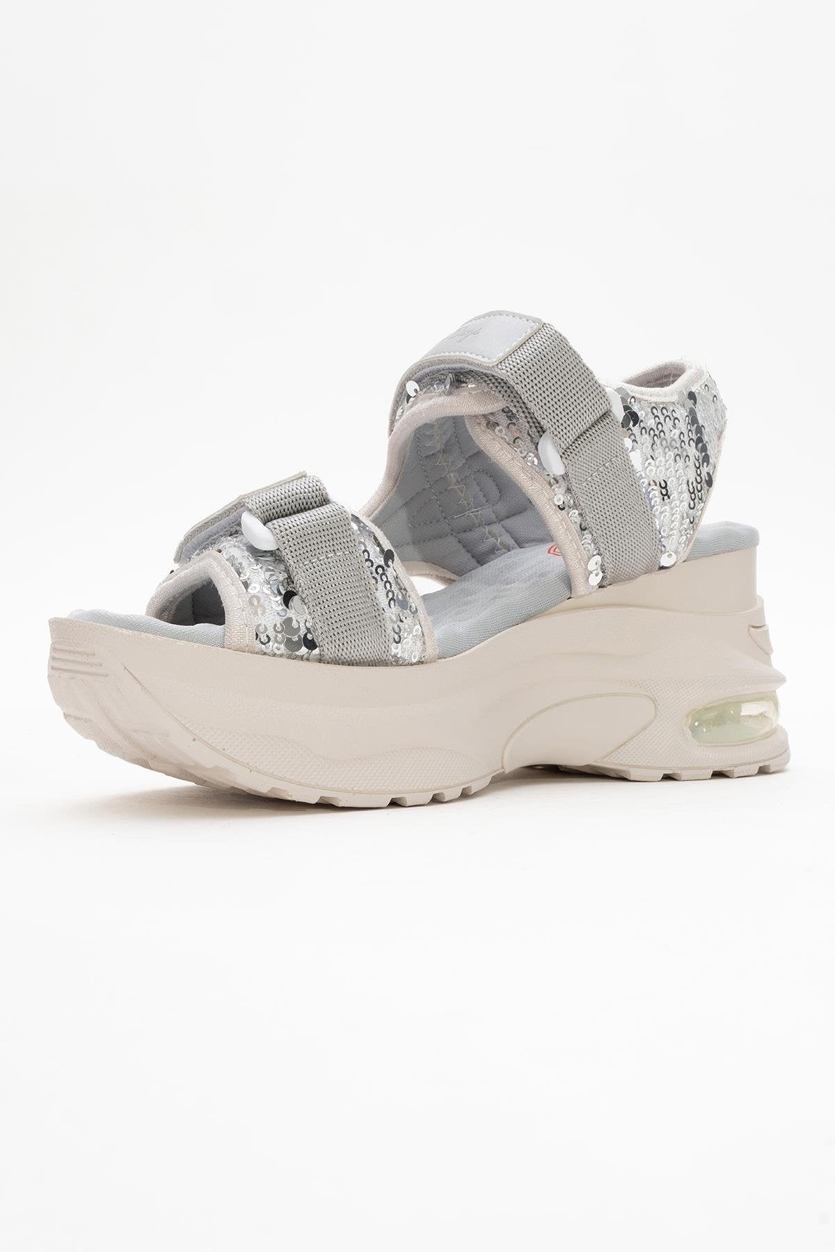 Arthur - Gray Sequin Strappy Platform Sport Sandal (Women)