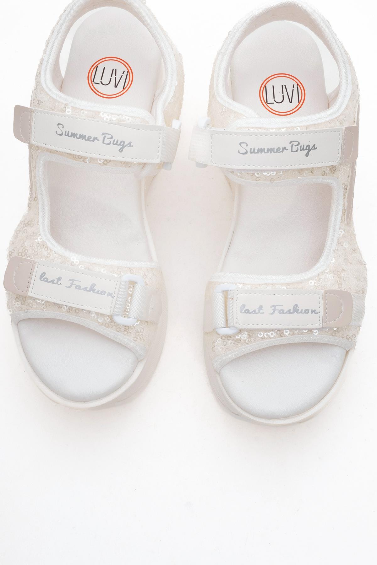 Arthur - White-White Platform Sport Sandal (Women)