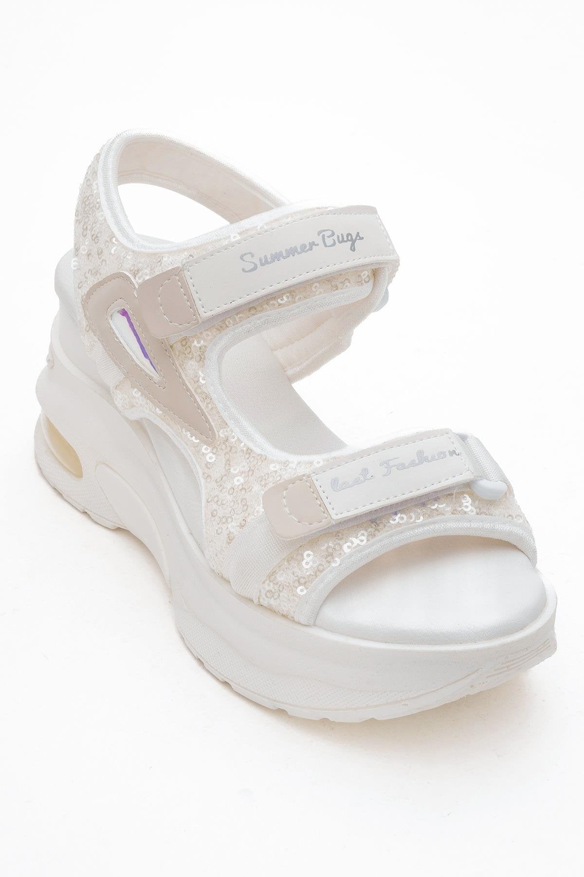 Arthur - White-White Platform Sport Sandal (Women)