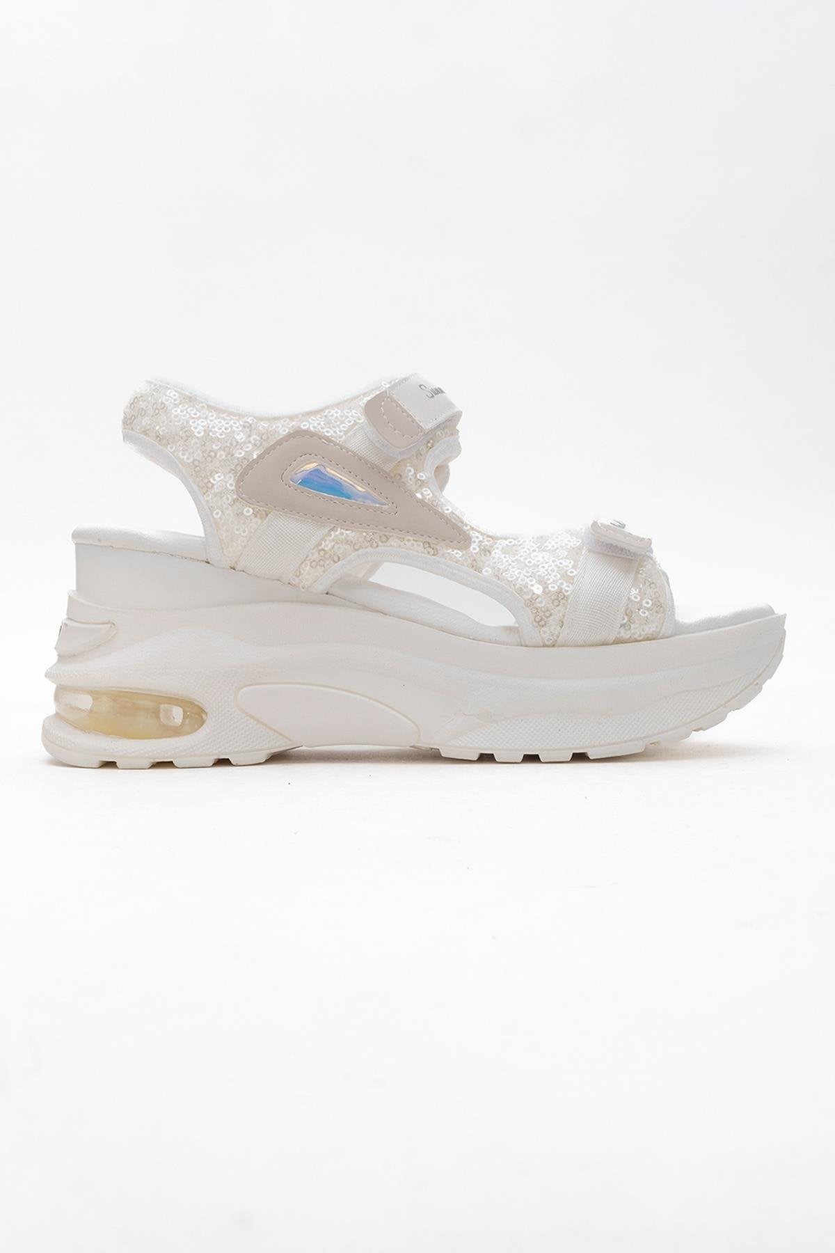 Arthur - White-White Platform Sport Sandal (Women)
