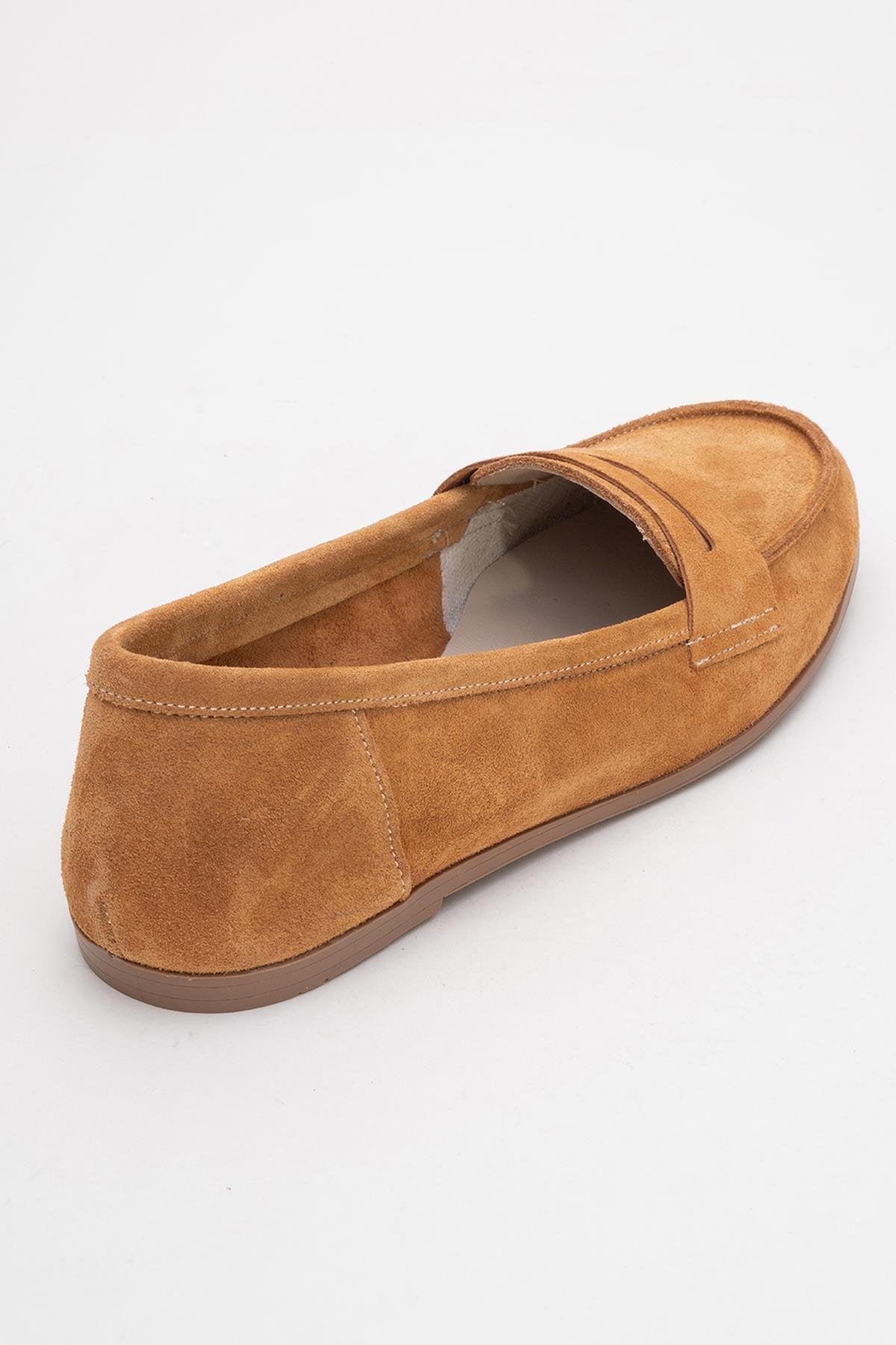F02 - Cognac Genuine Leather Loafer Shoe (Women)
