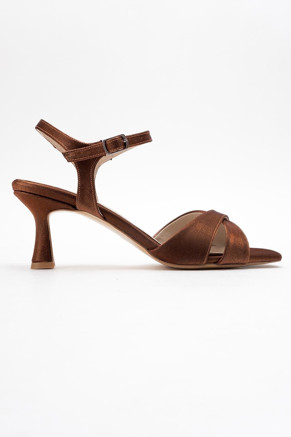 Melin - Copper Satin Cross-Strap Heeled Shoe (Women)