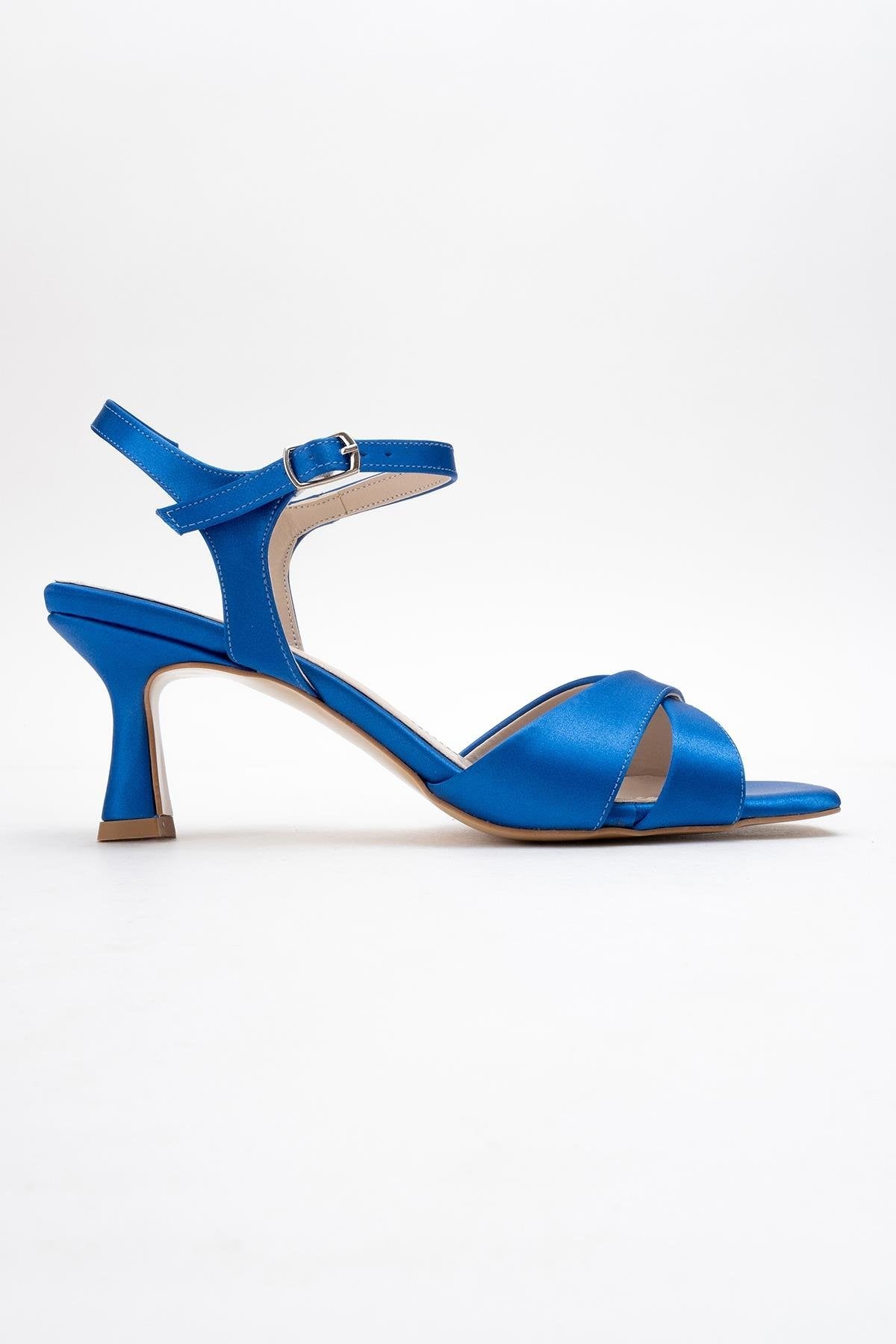 Melin - Sapphire Satin Cross-Strap Stiletto Pump (Women)
