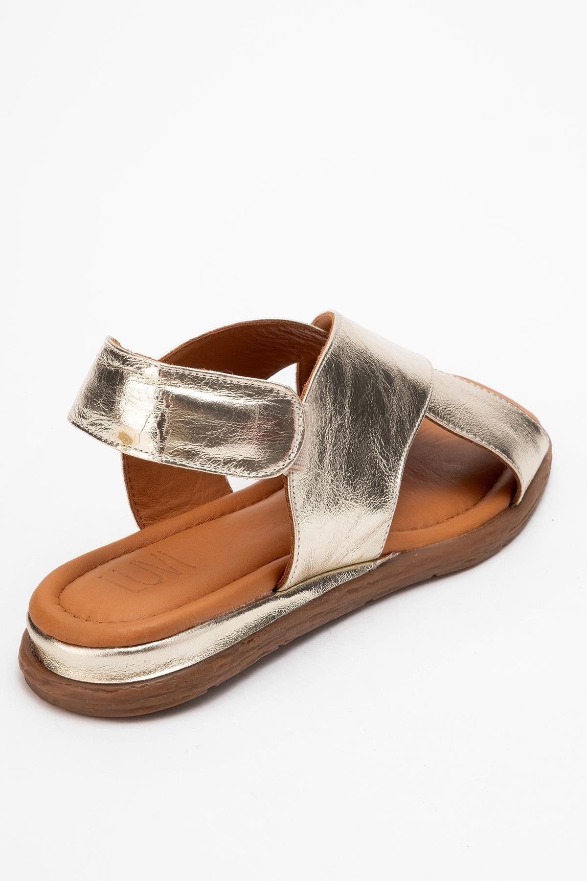 706 - Gold Leather Thong Sandals (Women)