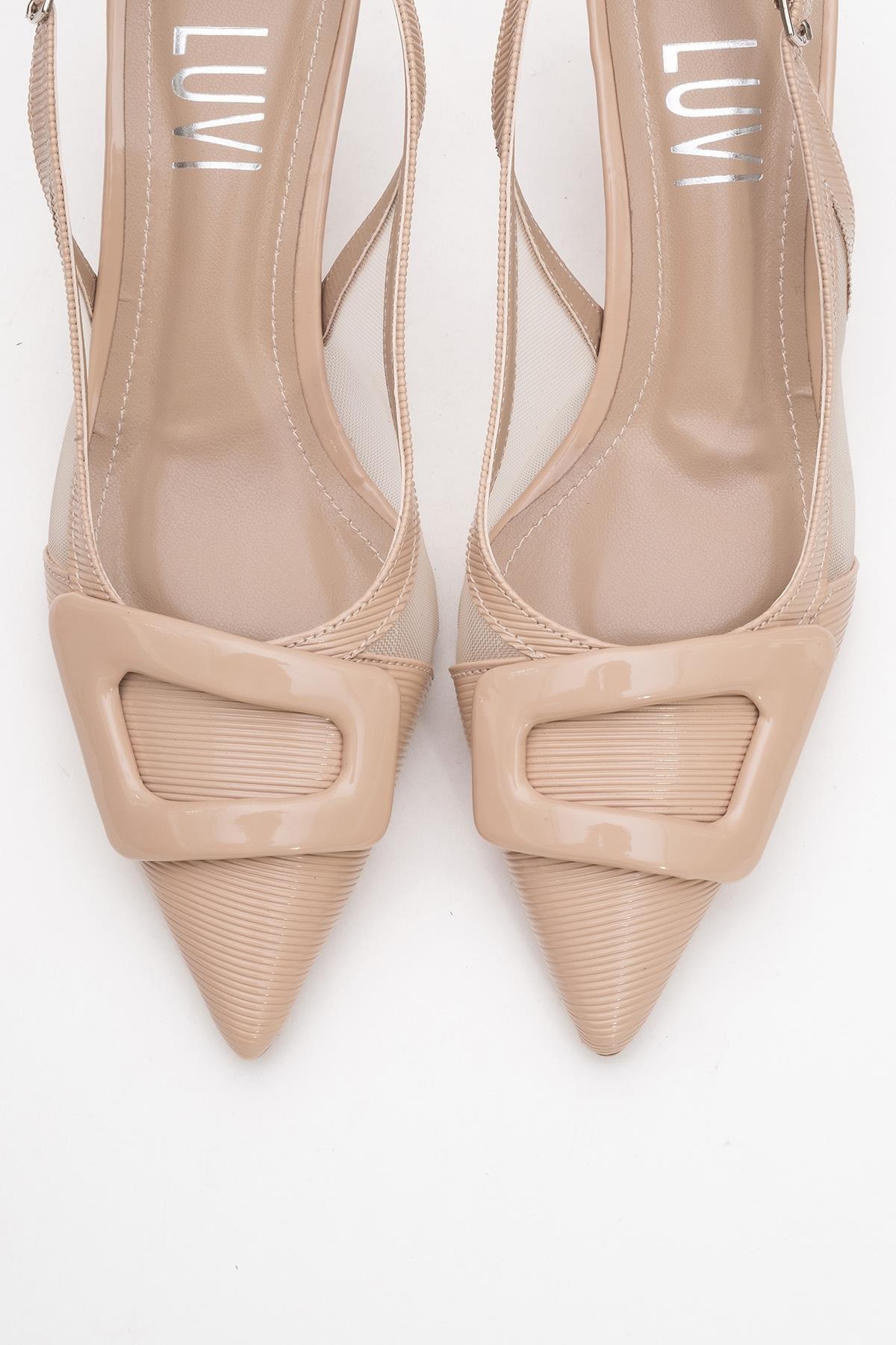 Foley - Dark Beige Pointed Toe Backless Stiletto (Women)