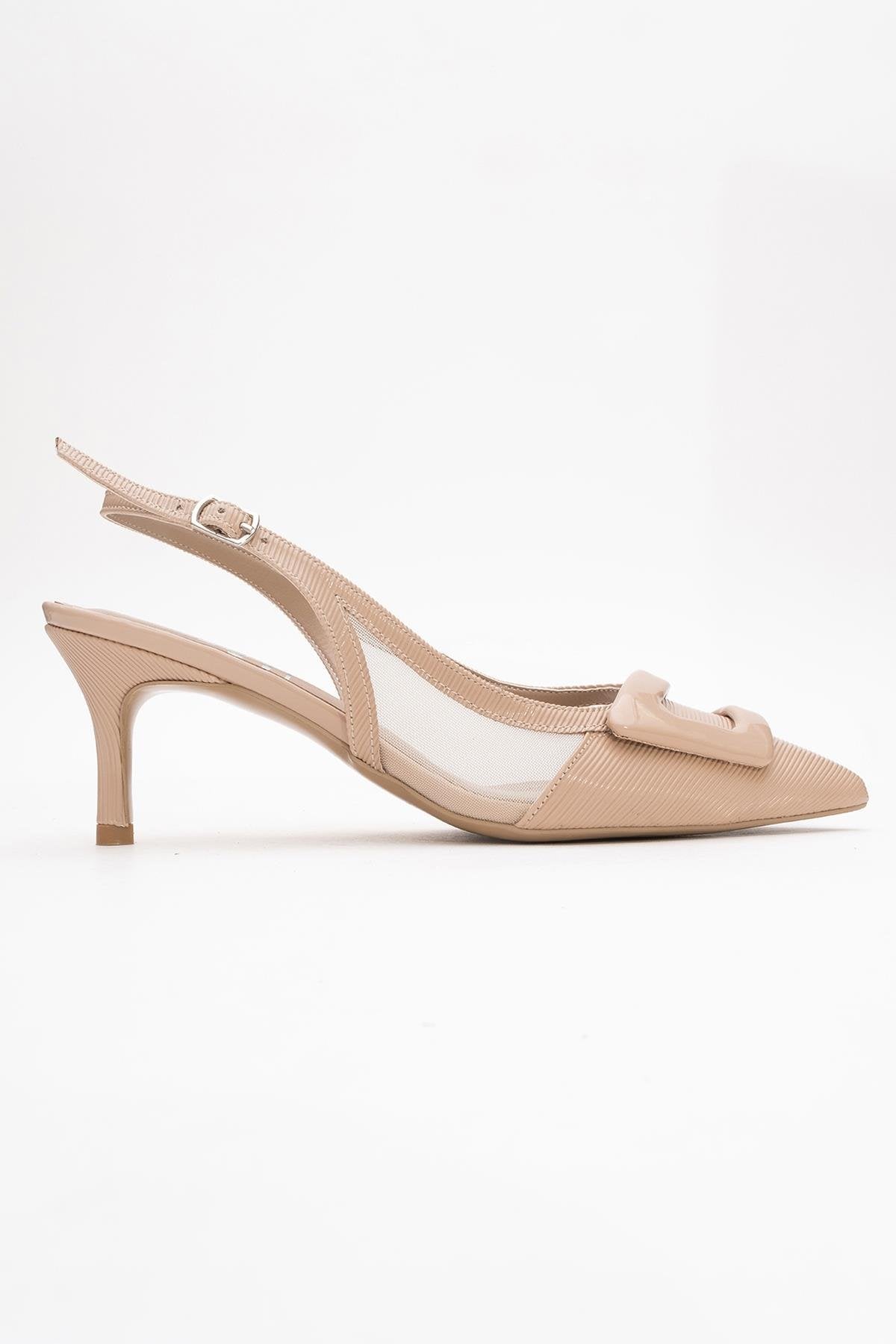 Foley - Dark Beige Pointed Toe Backless Stiletto (Women)