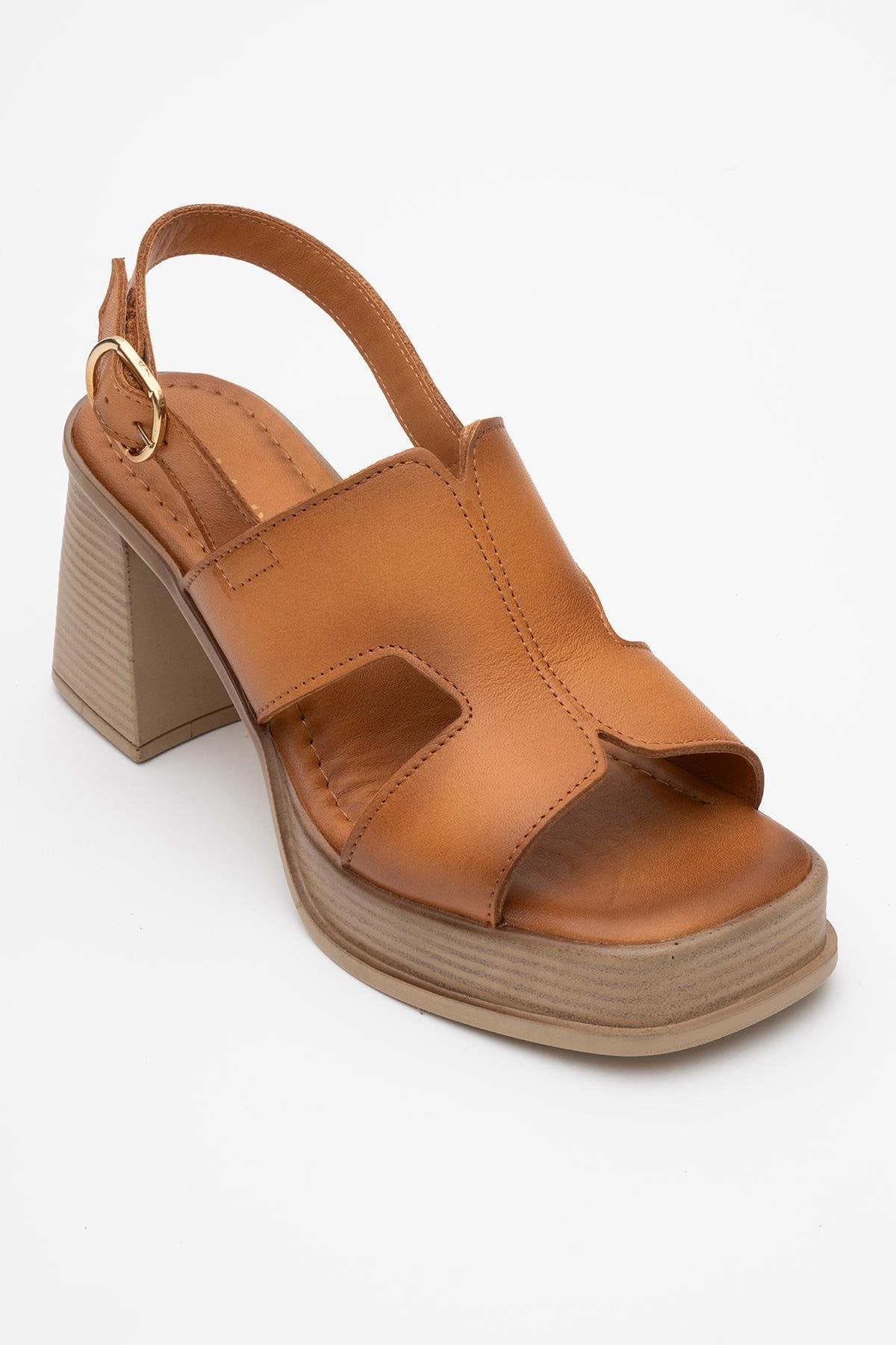 Zennia - Cognac Brown Leather Platform Sandal (Women)