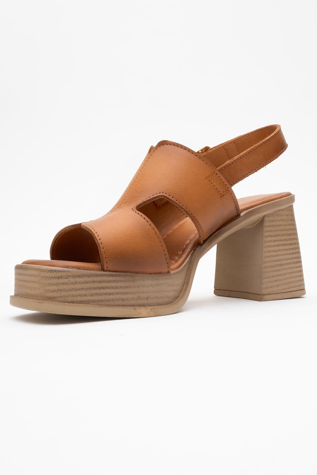 Zennia - Cognac Brown Leather Platform Sandal (Women)