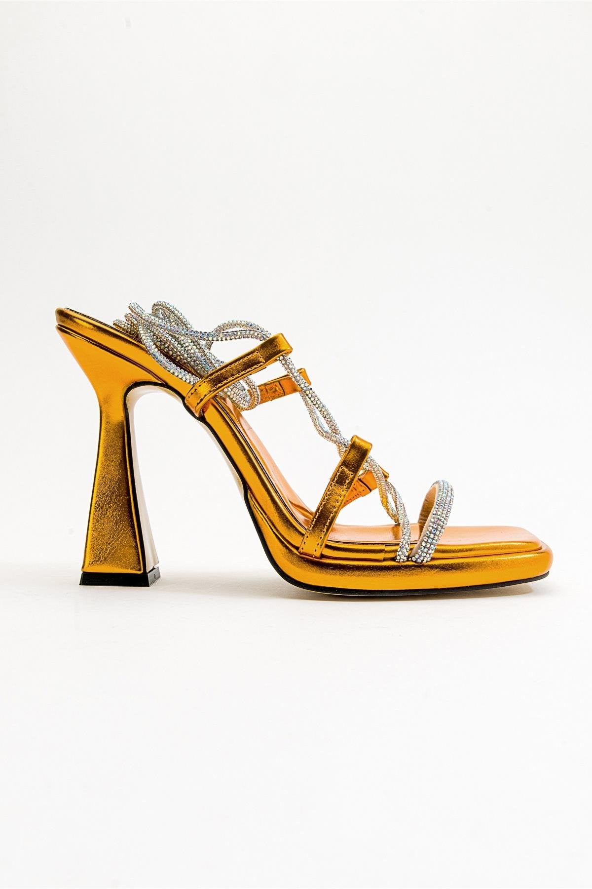 Mezzo - Metallic Orange Heeled Sandal (Women)
