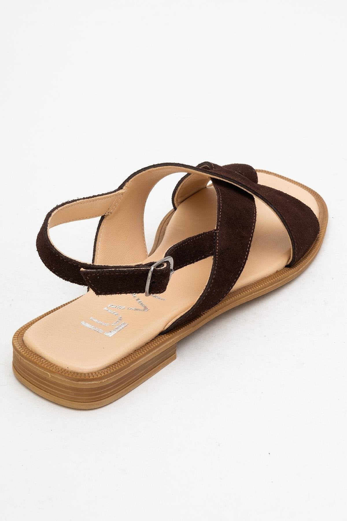 Louna - Brown Suede Leather Thong Sandals (Women)