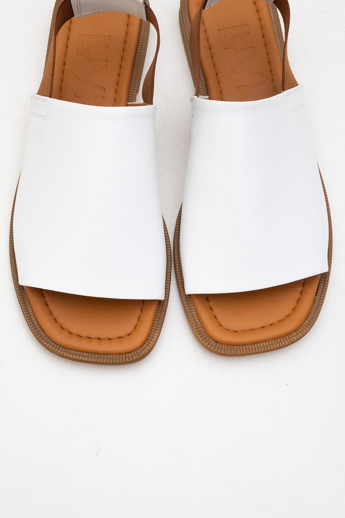 Fuela - White Leather Sandals (Women)
