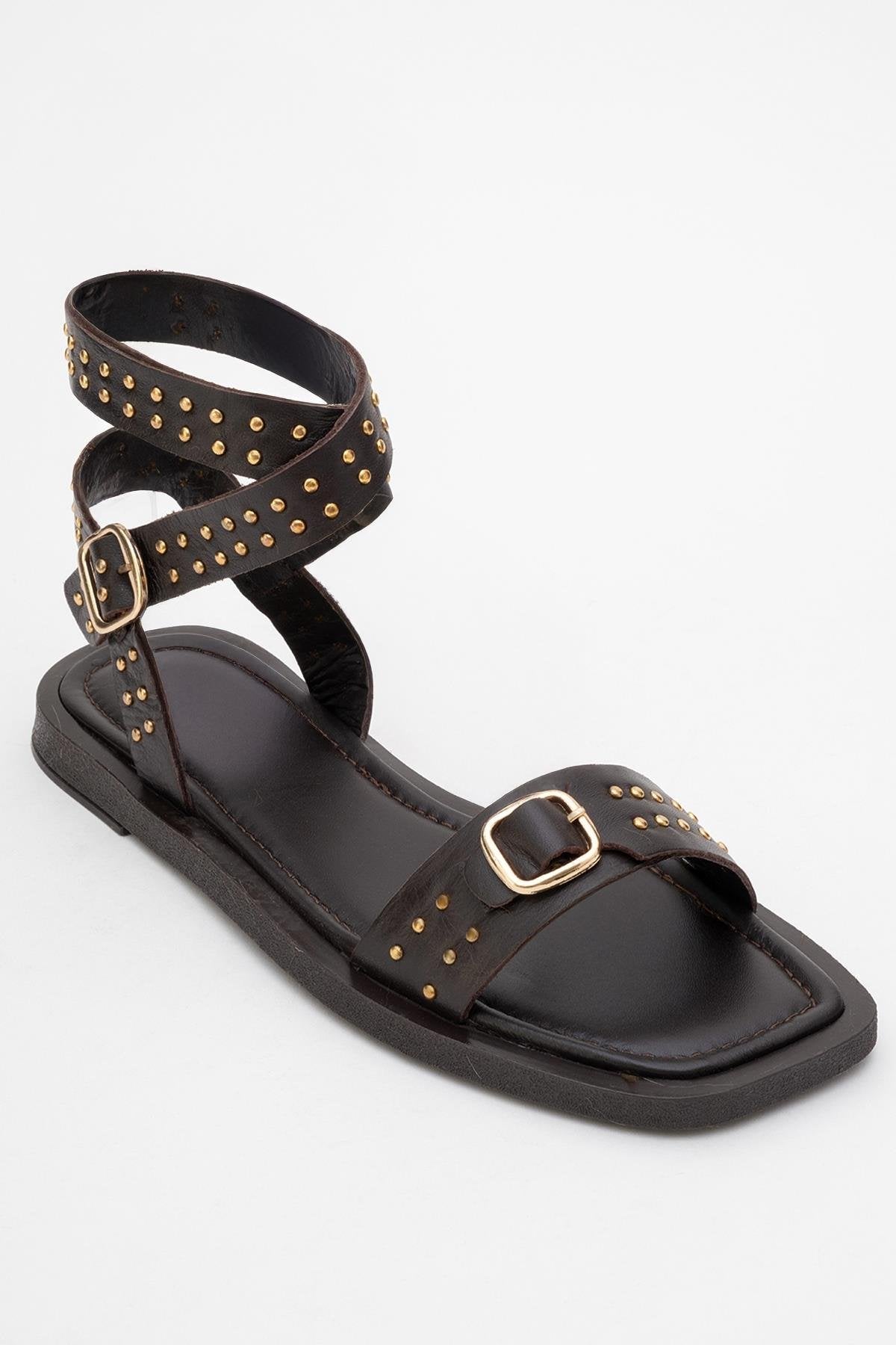 Carril - Brown Genuine Leather Sandal (Women)