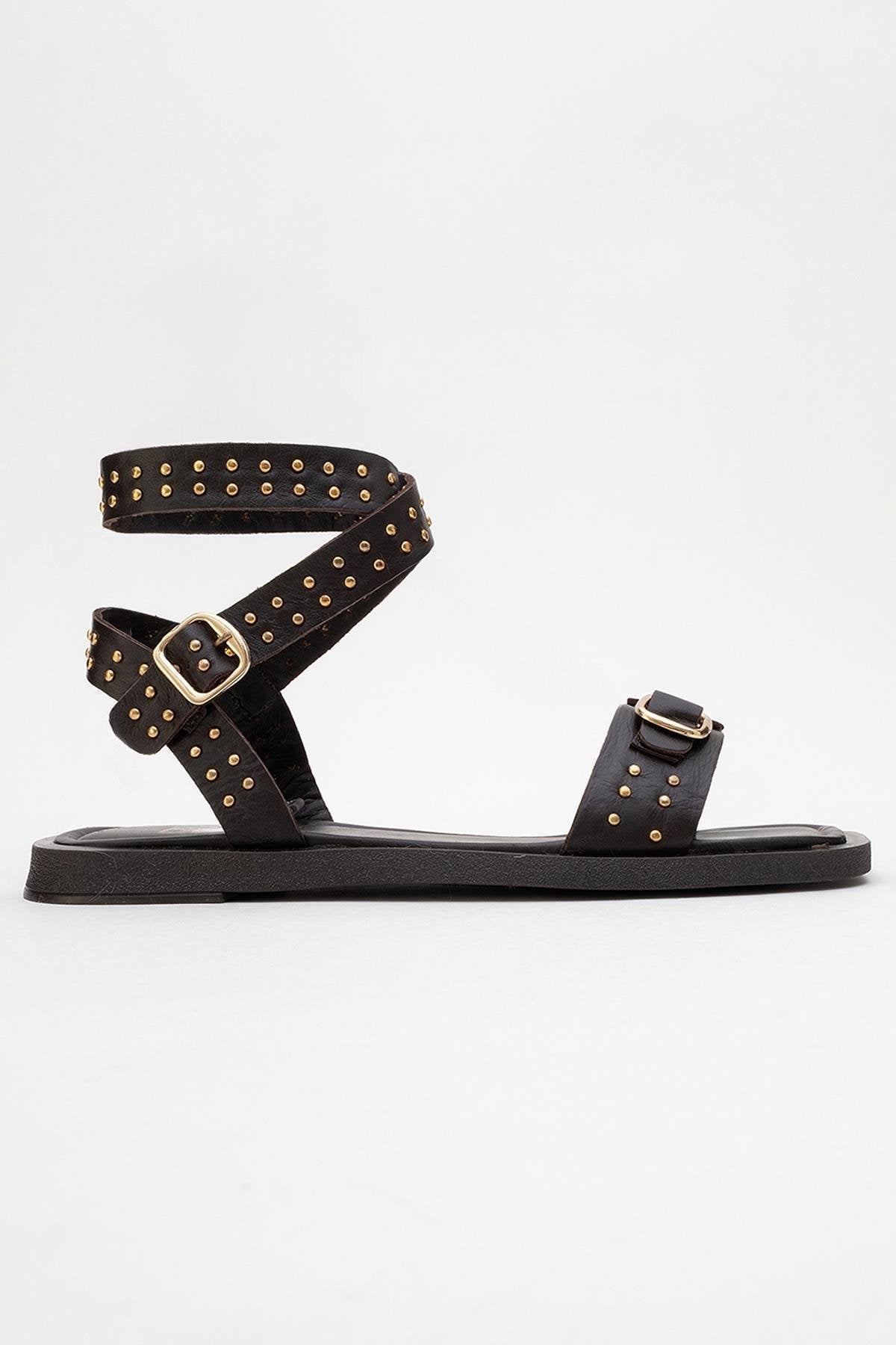 Carril - Brown Genuine Leather Sandal (Women)