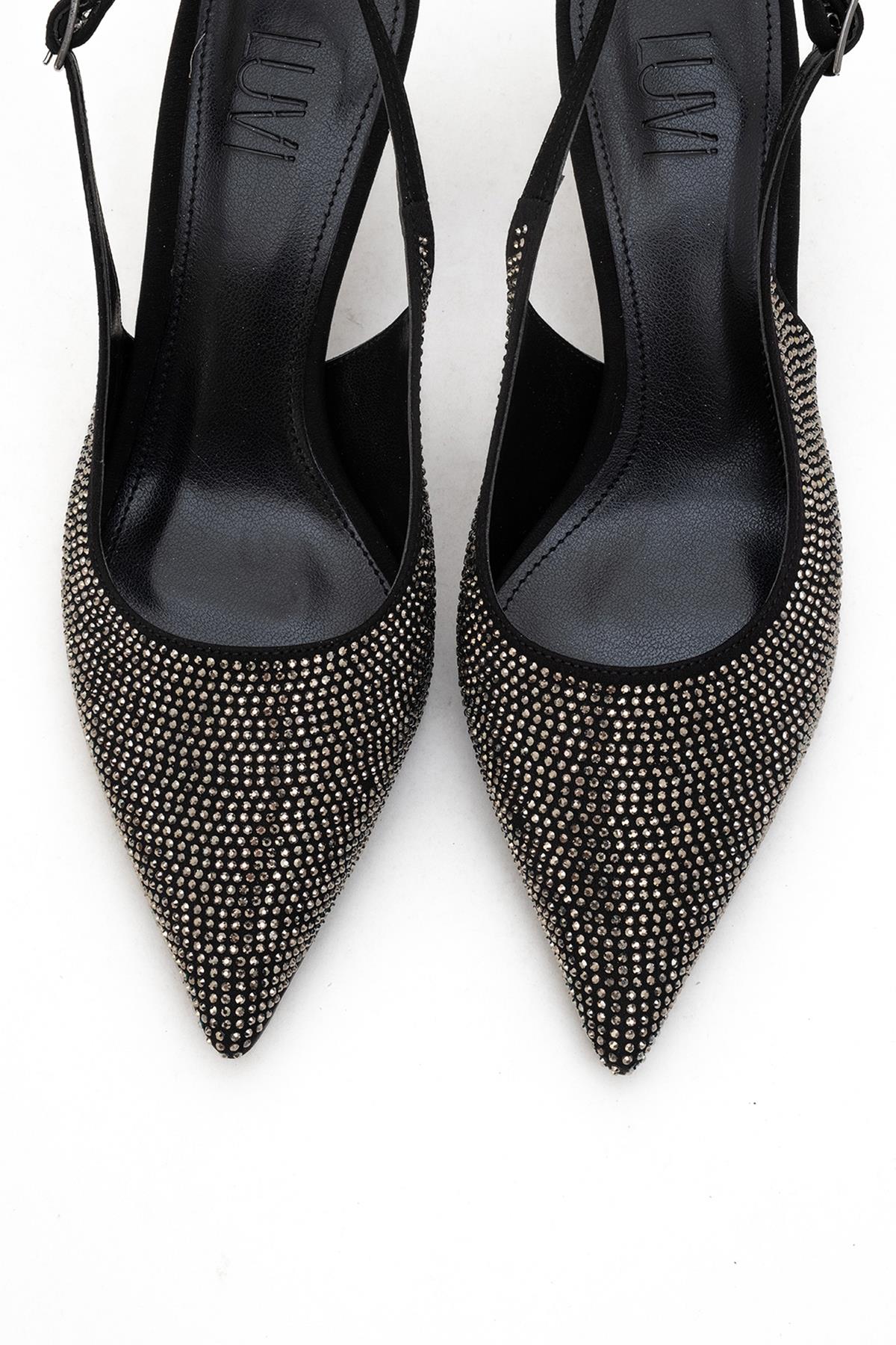 Novs - Black Embellished Stiletto Evening Shoe (Women)
