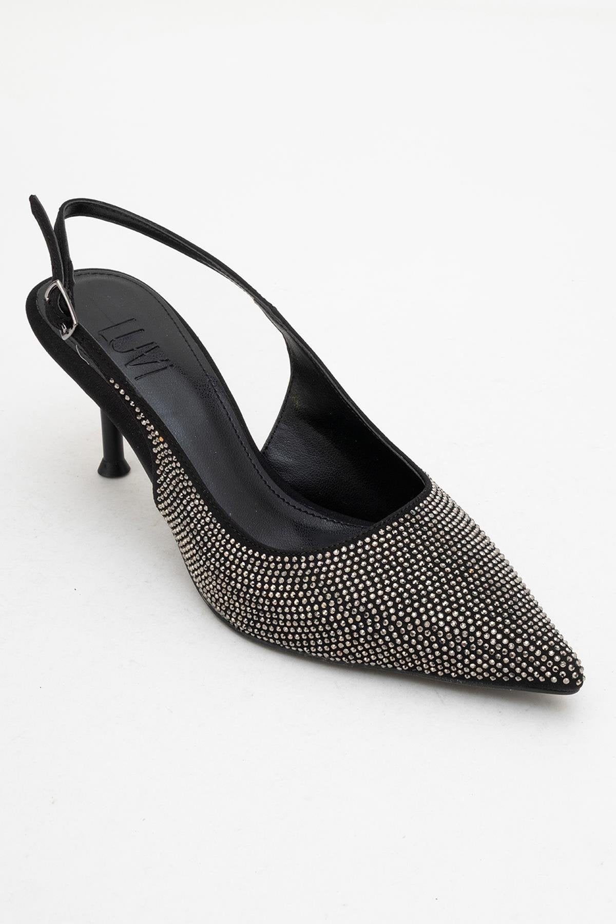 Novs - Black Embellished Stiletto Evening Shoe (Women)