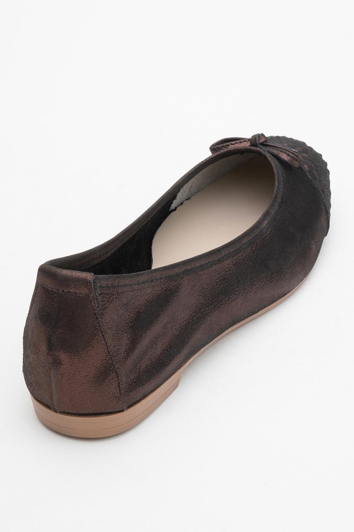 02 - Copper Metallic Genuine Leather Ballet Flat (Women)