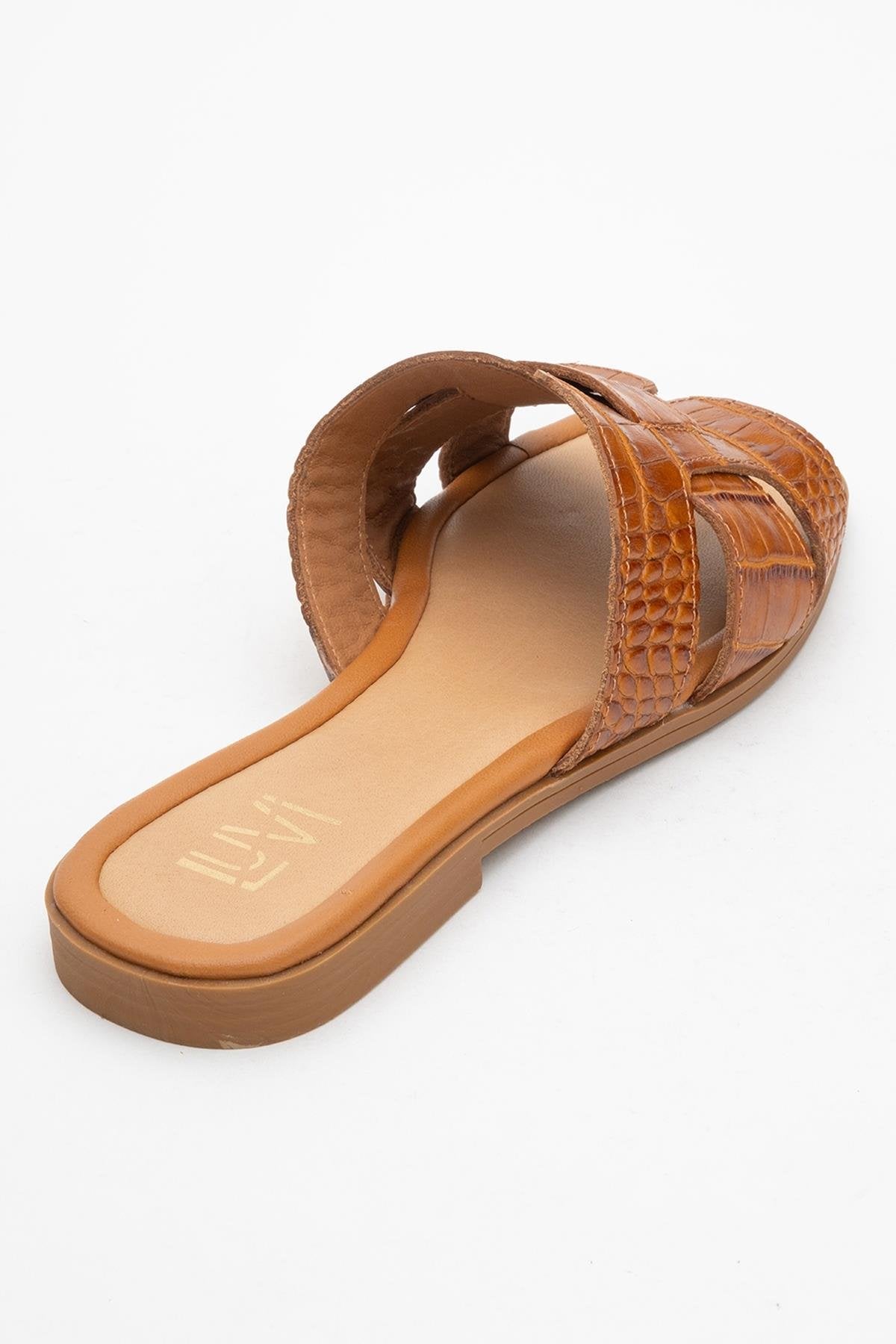 Notre - Cognac Leather Slide Sandal (Women)