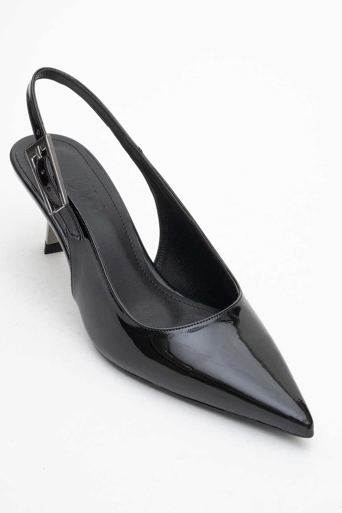Arty - Black Patent Slingback Heeled Shoe (Women)