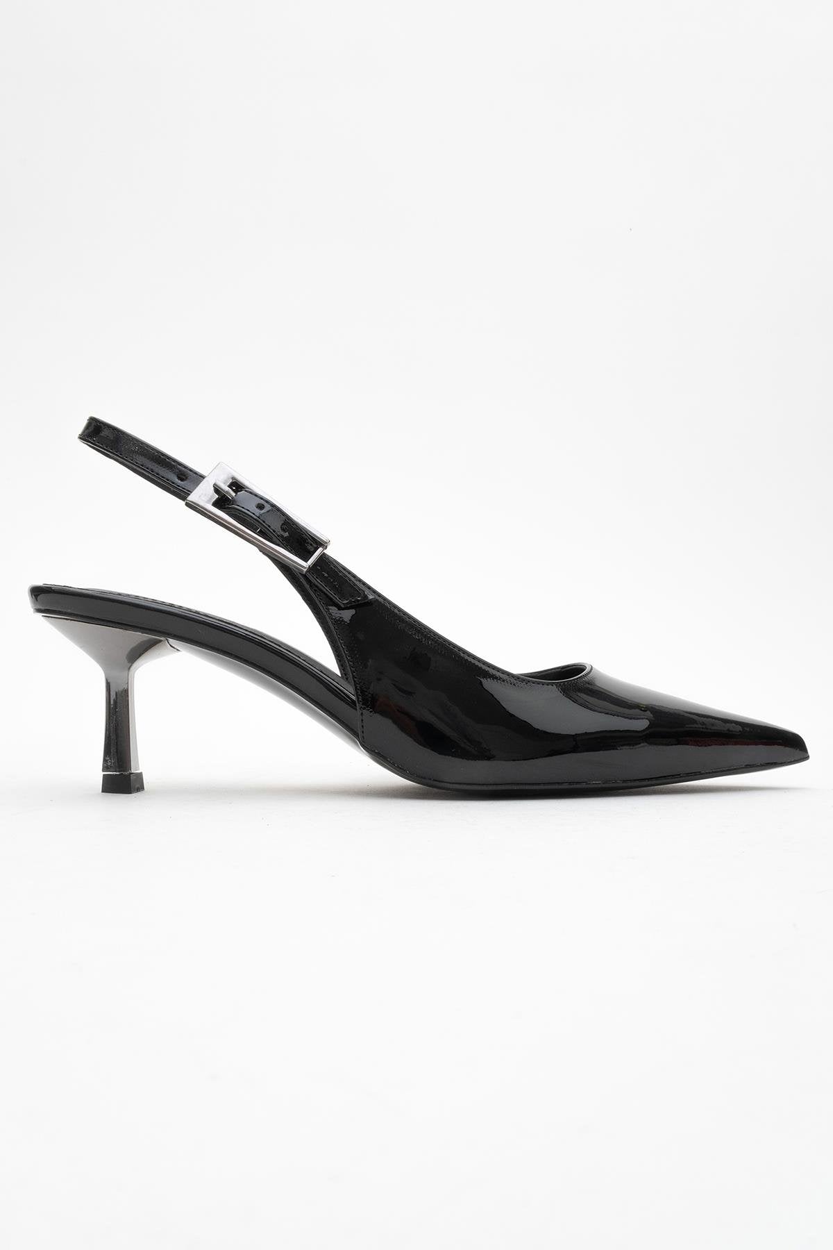 Arty - Black Patent Slingback Heeled Shoe (Women)