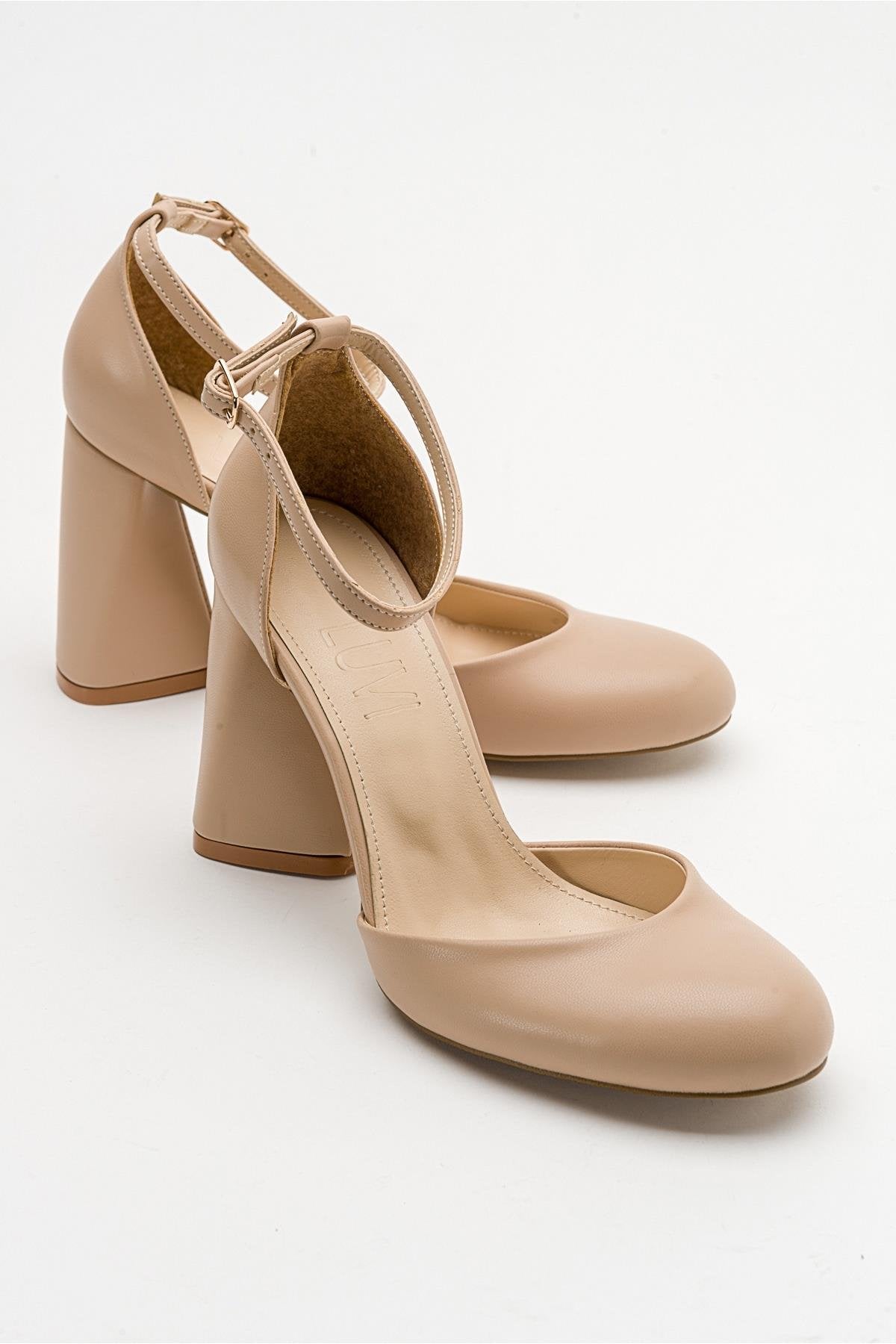 Oslo - Beige Heeled Shoe (Women)