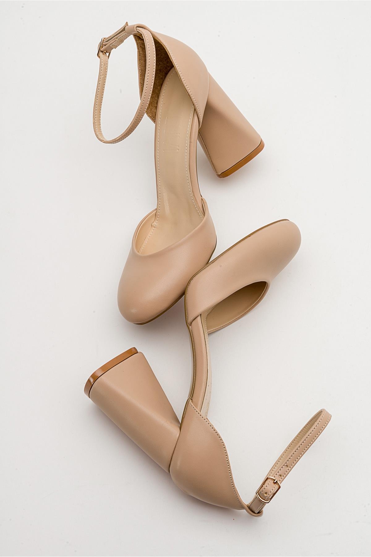 Oslo - Beige Heeled Shoe (Women)