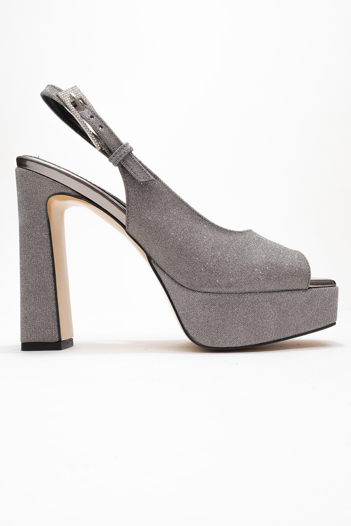 Glora - Platinum Glitter Platform Heel Evening Shoe (Women)