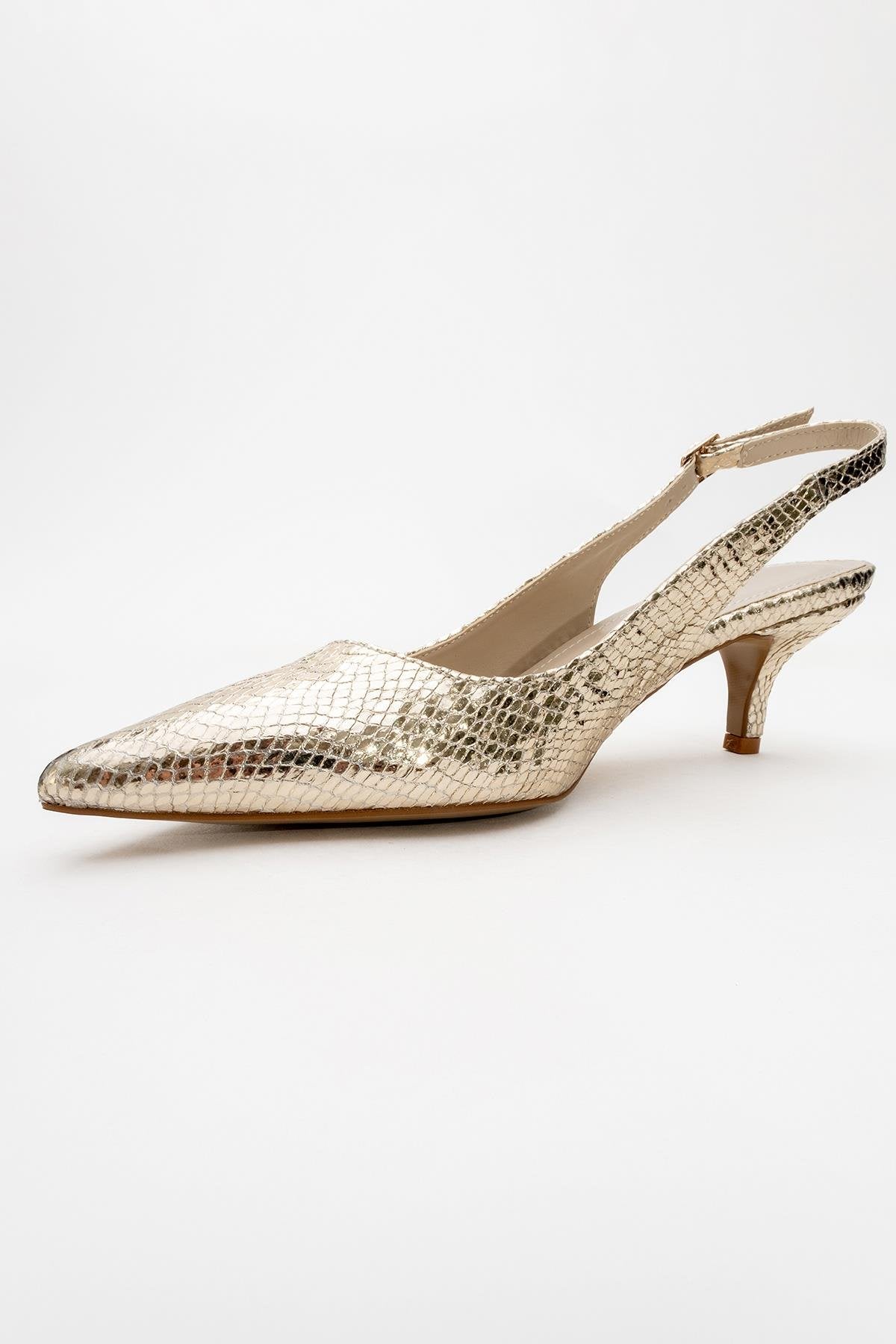 Value - Gold Patterned Heeled Shoe (Women)