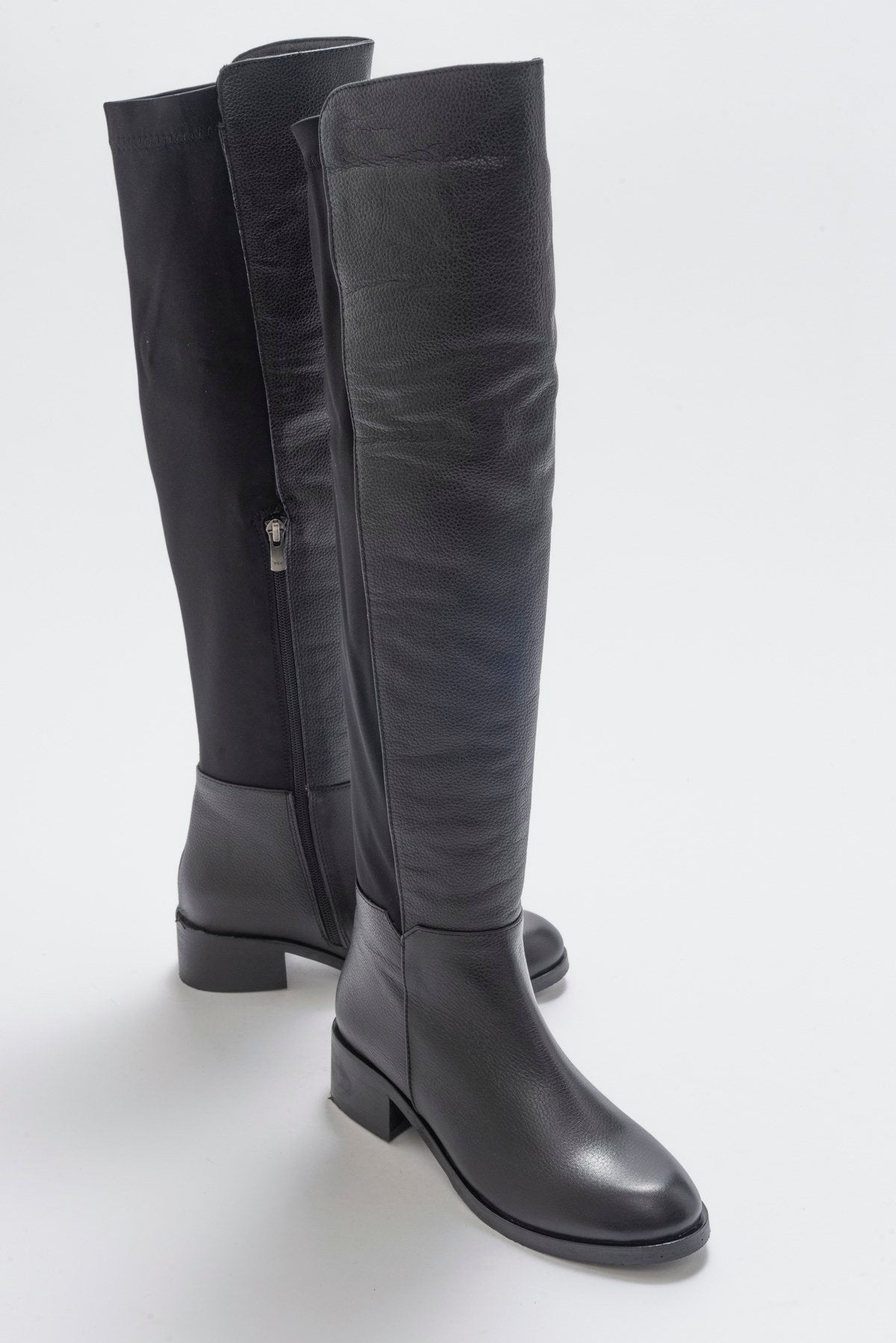 Cassie Black Leather Boot (Women)