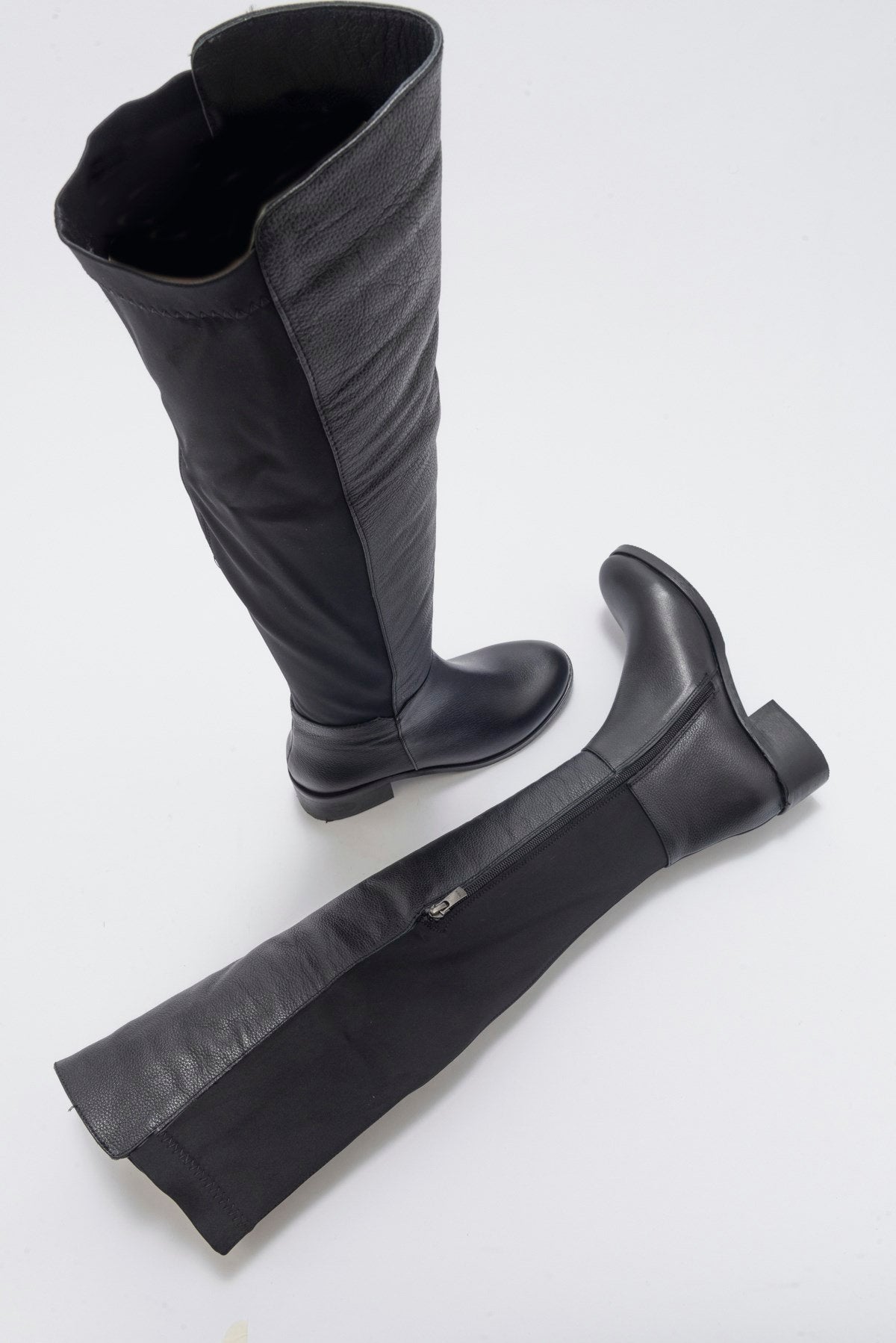 Cassie Black Leather Boot (Women)