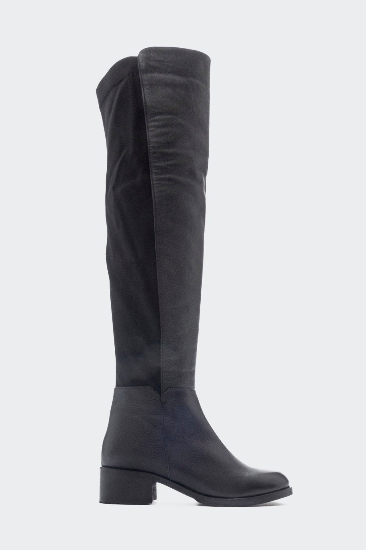 Cassie Black Leather Boot (Women)