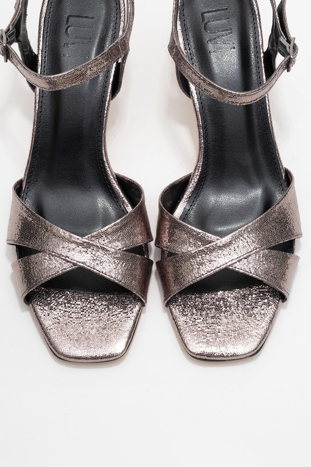 Melin - Platinum Cross-Strap Stiletto Heel (Women)