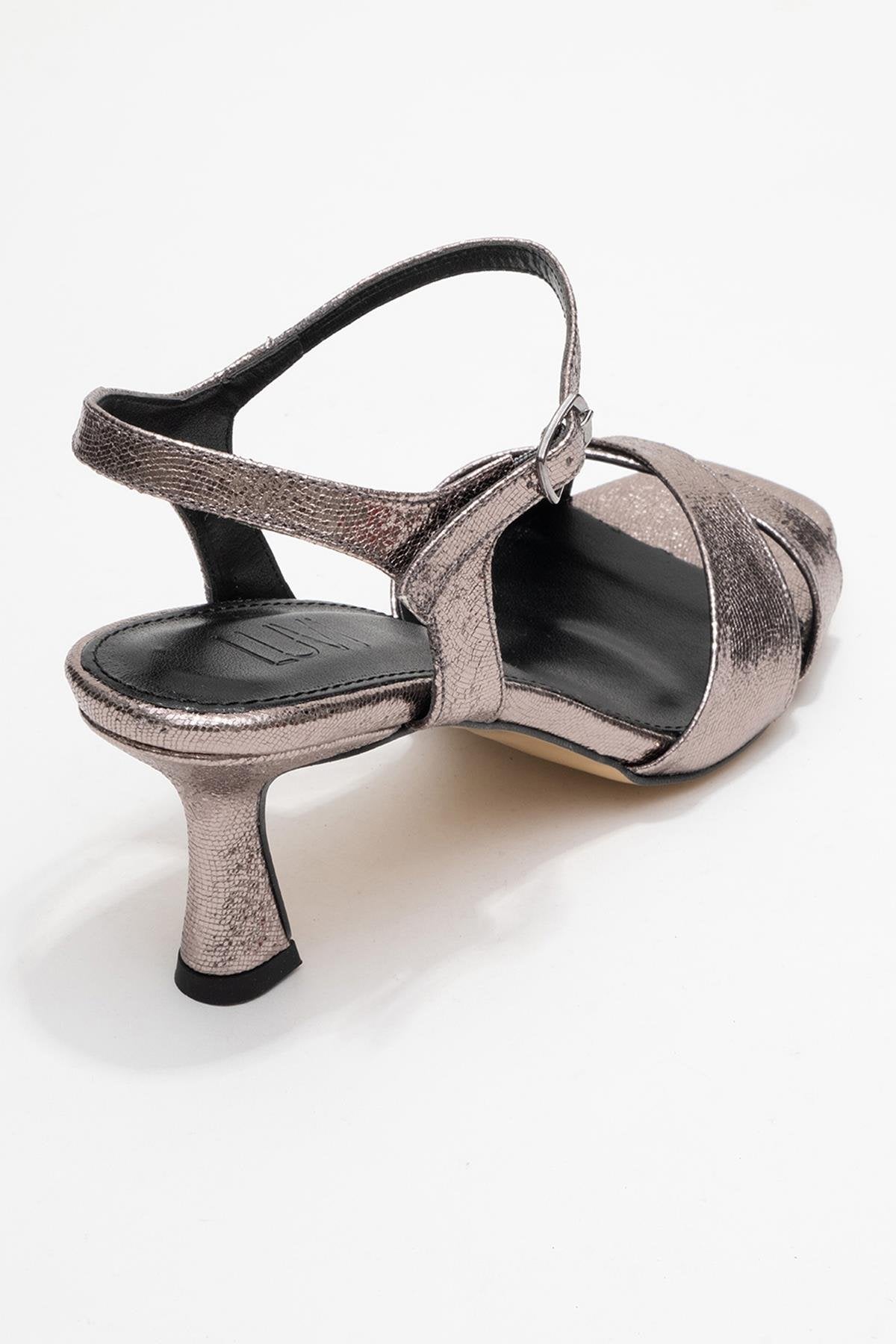 Melin - Platinum Cross-Strap Stiletto Heel (Women)