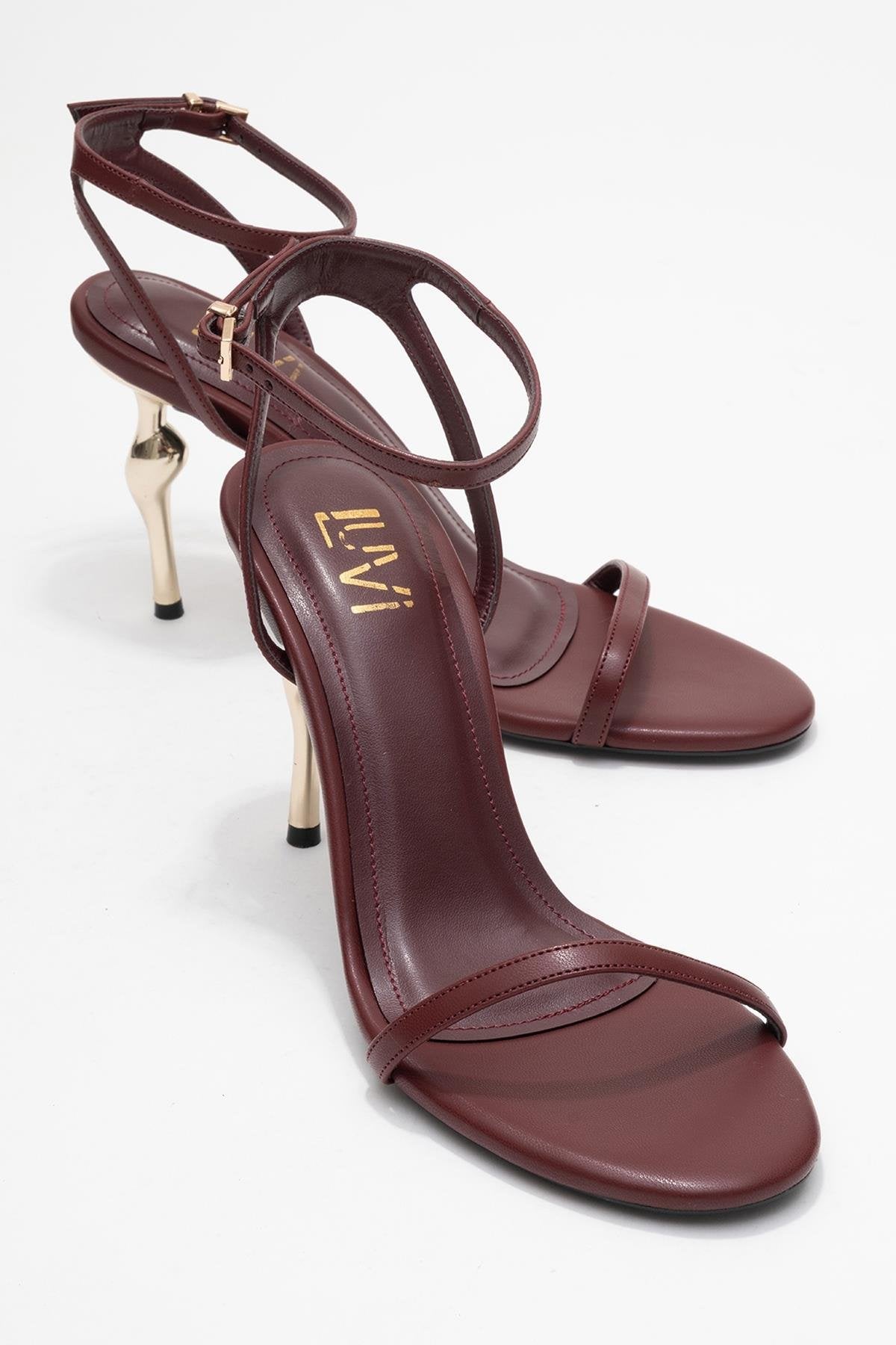Jasmin - Burgundy Single Strap Heeled Shoe (Women)