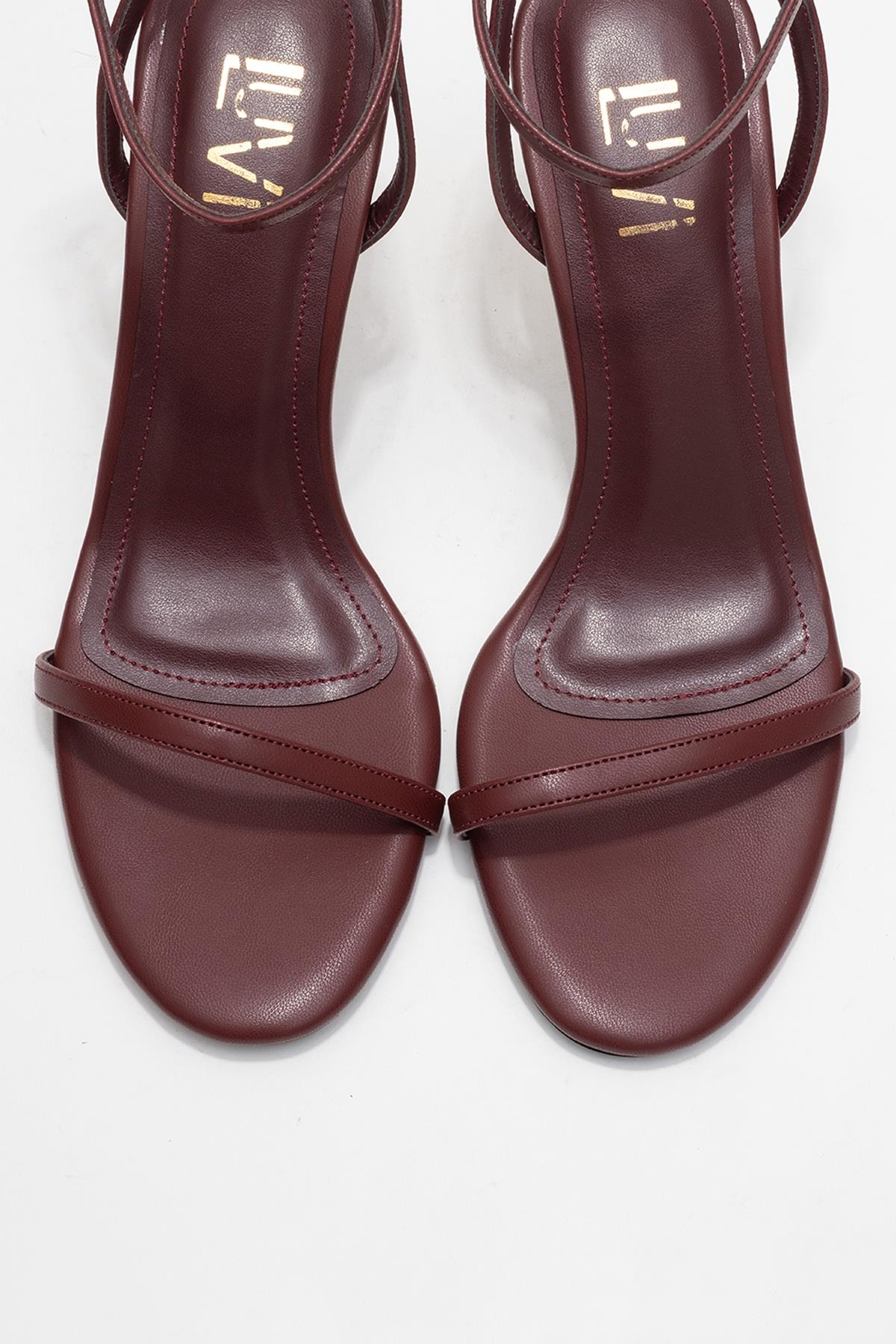 Jasmin - Burgundy Single Strap Heeled Shoe (Women)