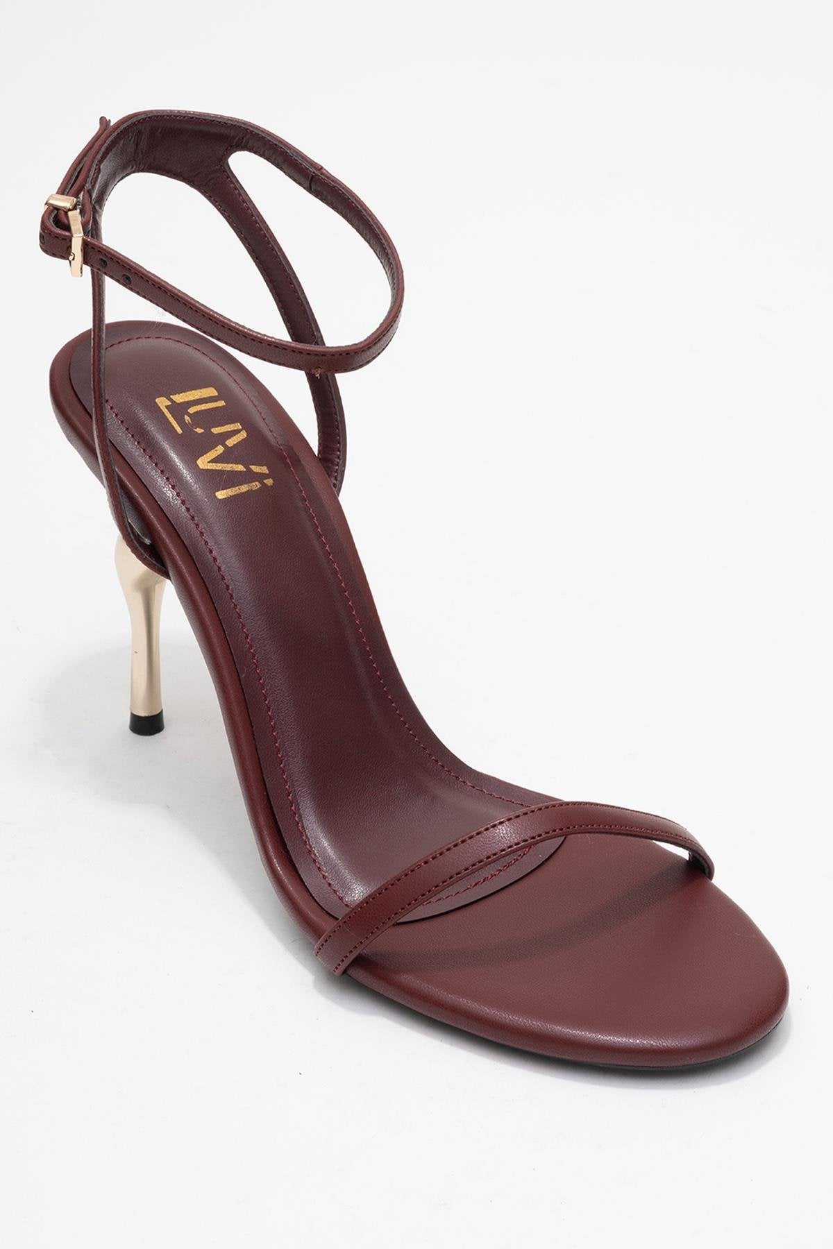 Jasmin - Burgundy Single Strap Heeled Shoe (Women)