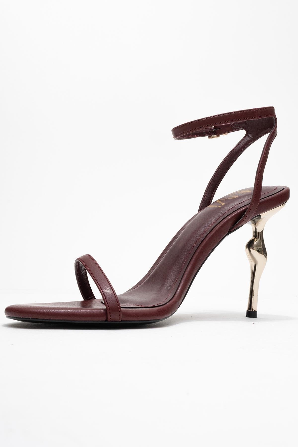 Jasmin - Burgundy Single Strap Heeled Shoe (Women)