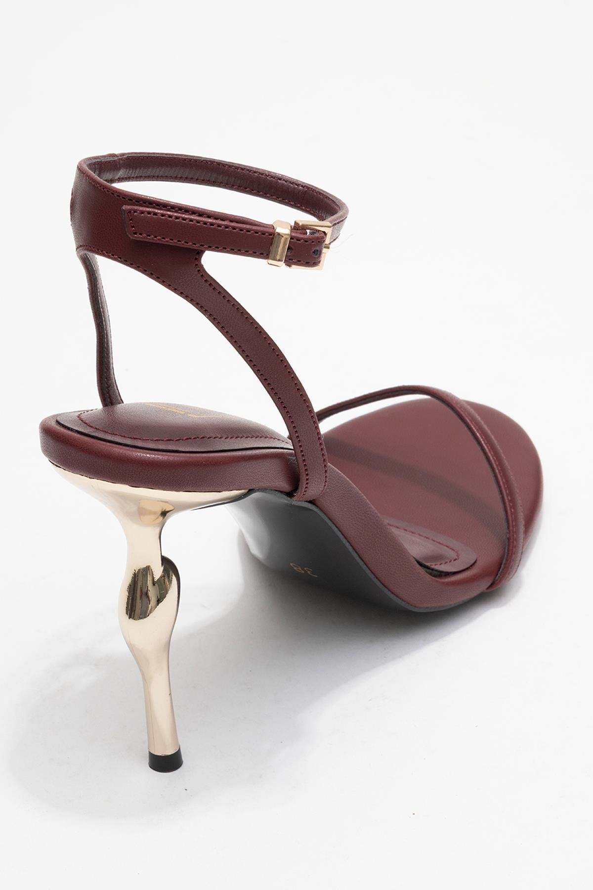 Jasmin - Burgundy Single Strap Heeled Shoe (Women)