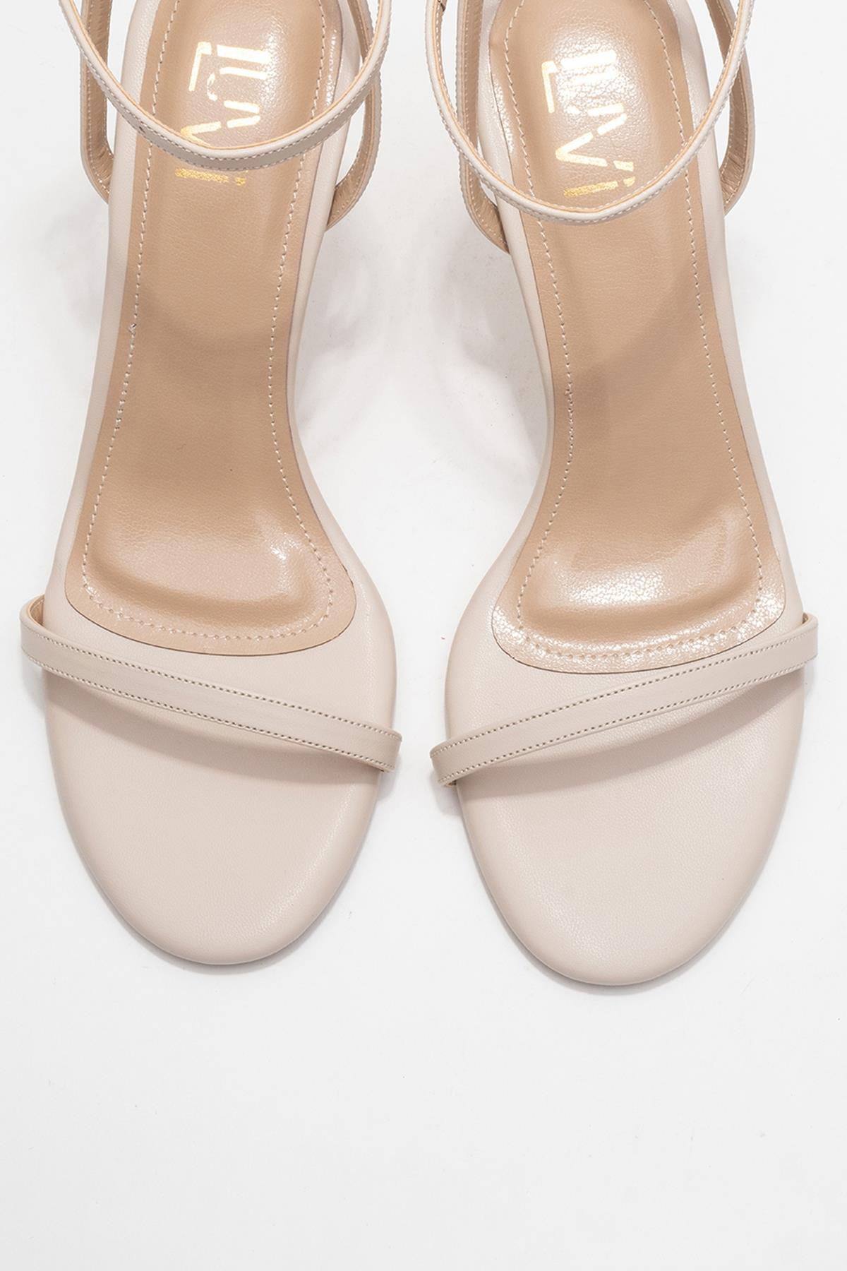 Jasmin - Beige Single-Band Stiletto Heel Shoe (Women)