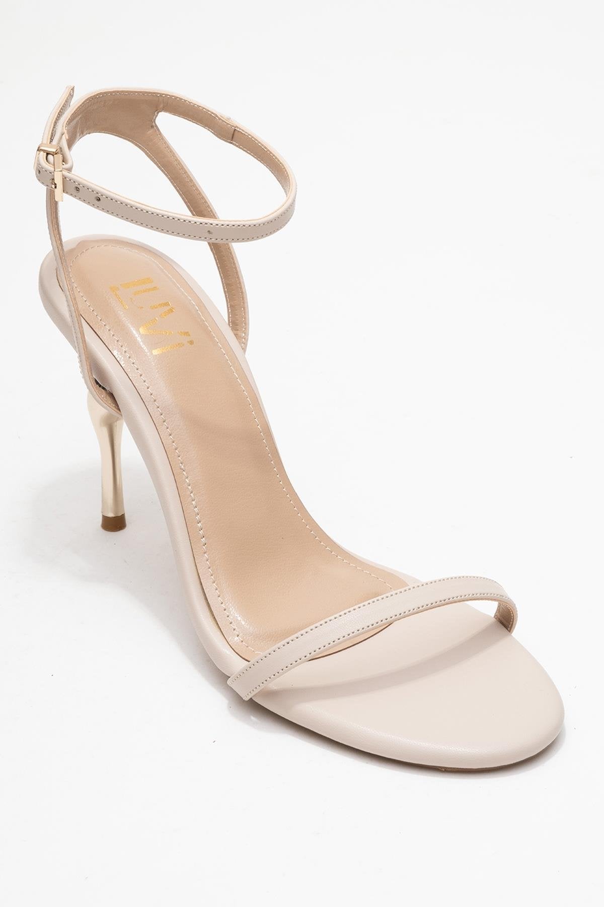 Jasmin - Beige Single-Band Stiletto Heel Shoe (Women)