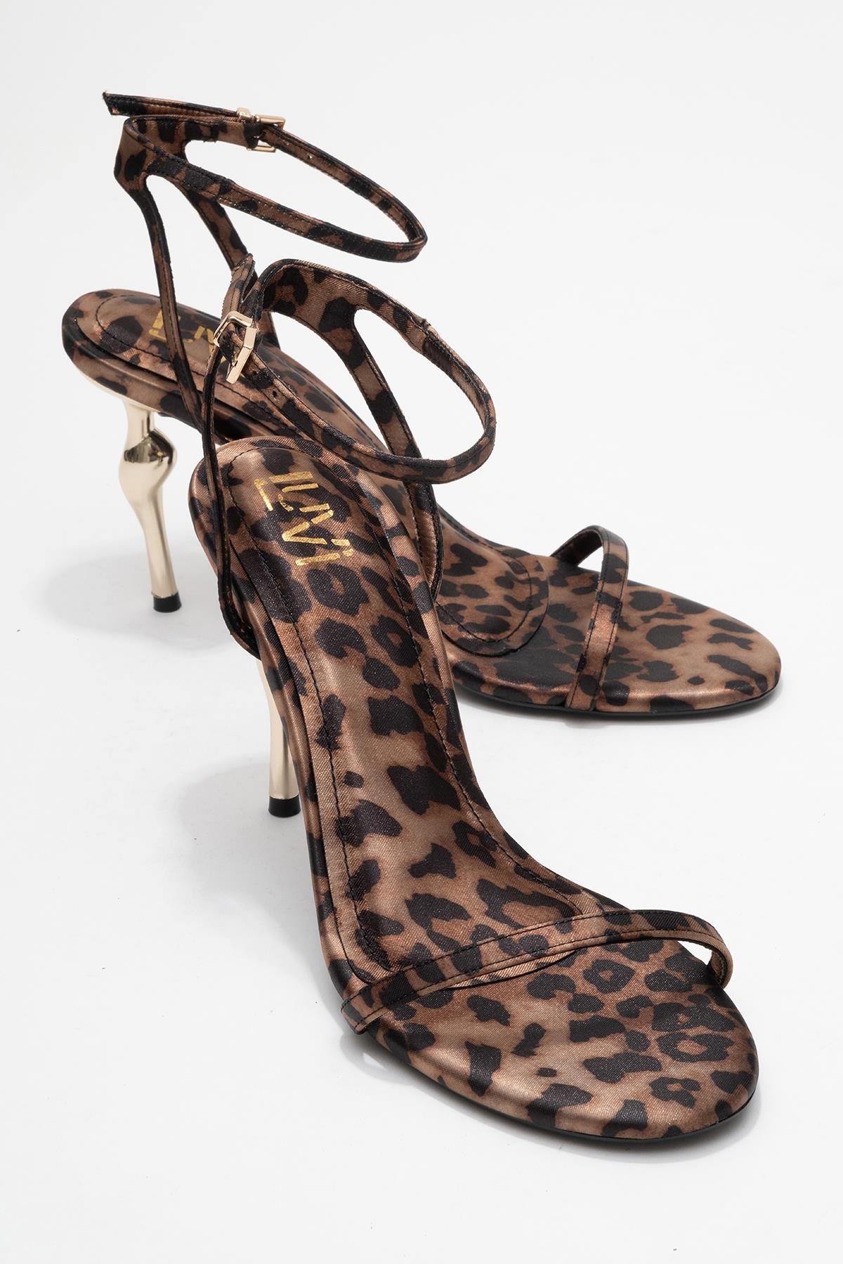 Jasmin - Black/Yellow Patterned Single-Band Stiletto Heel Shoe (Women)