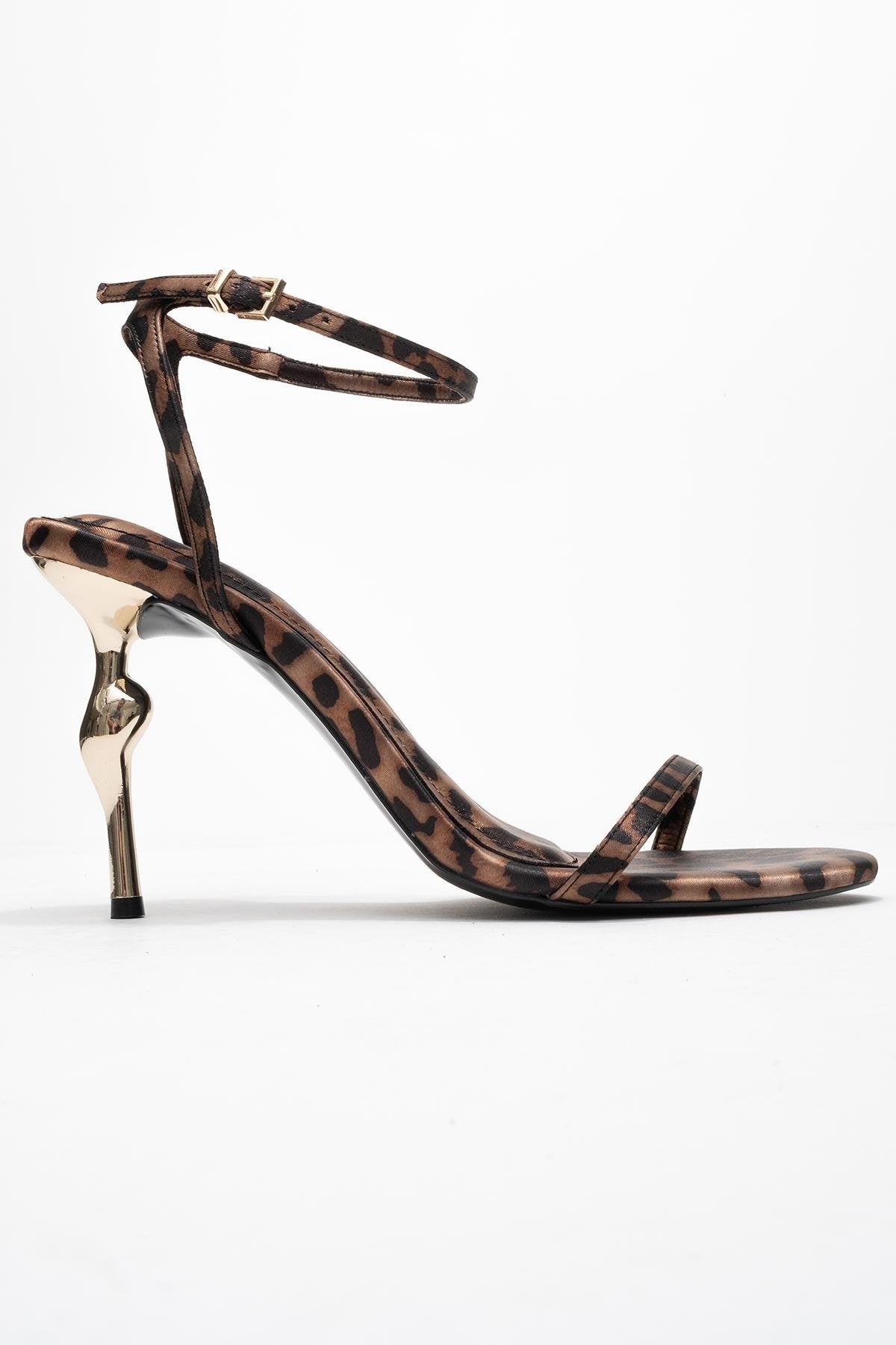 Jasmin - Black/Yellow Patterned Single-Band Stiletto Heel Shoe (Women)