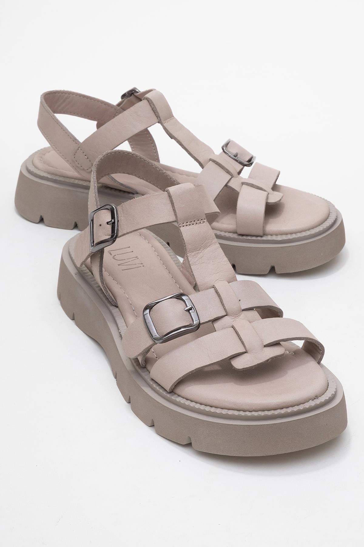 Melvin - Taupe Genuine Leather Sandal (Women)
