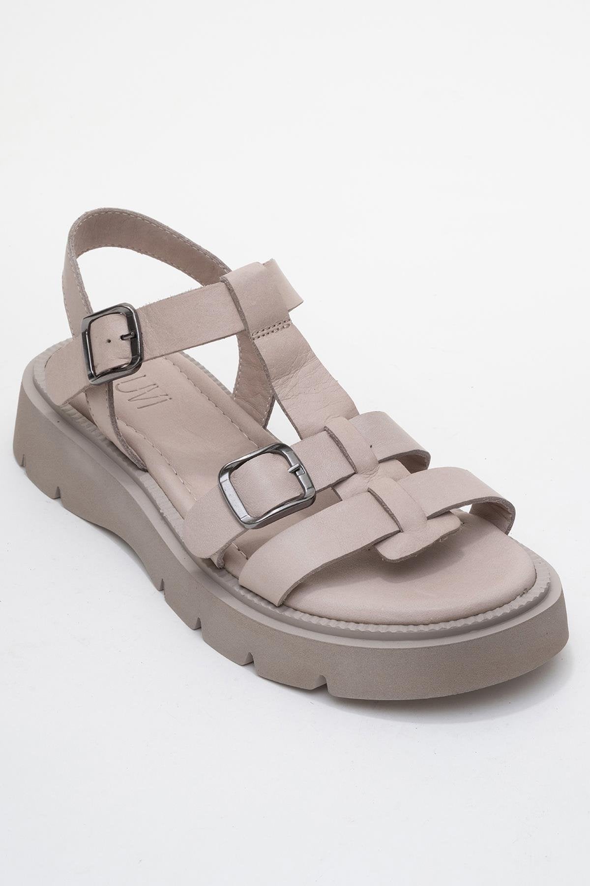 Melvin - Taupe Genuine Leather Sandal (Women)