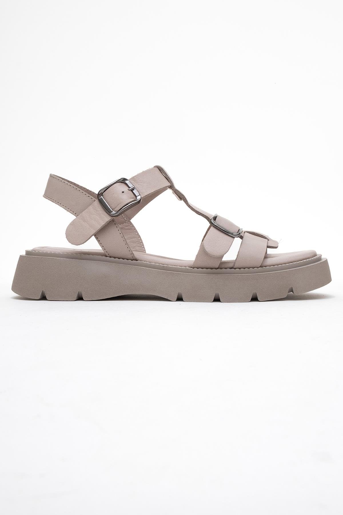 Melvin - Taupe Genuine Leather Sandal (Women)