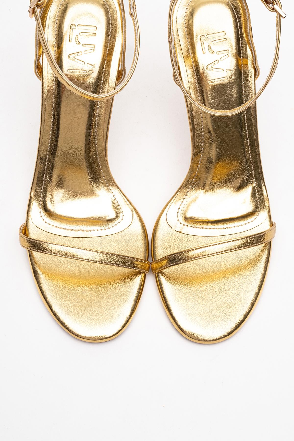 Jasmin - Gold Single-Strap High Heel (Women)